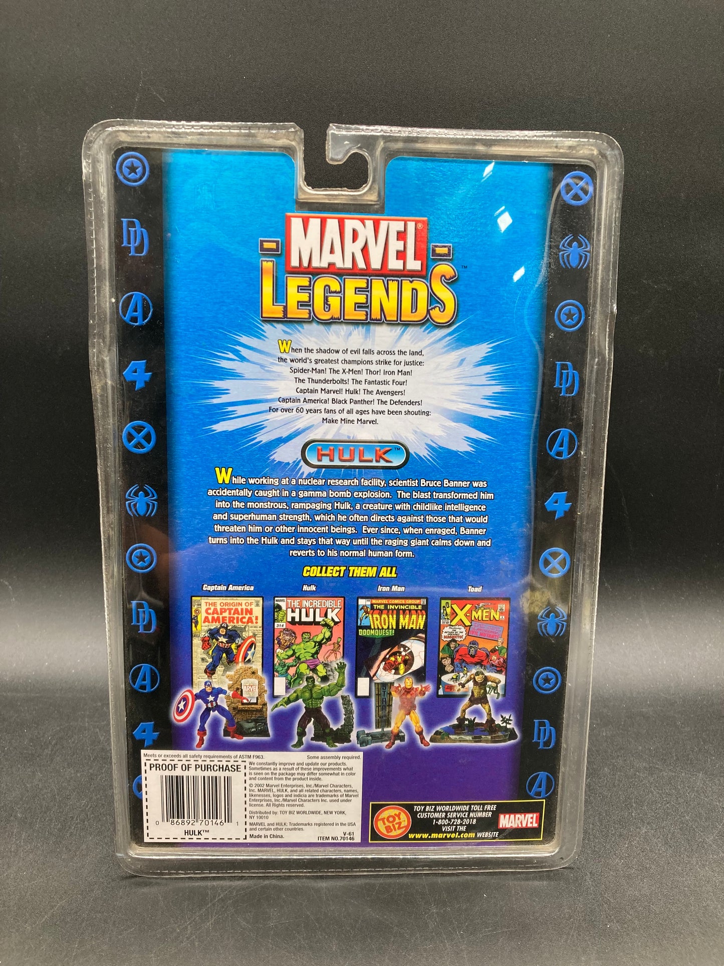Hulk Marvel Legends Series 1 Action Figure Toybiz 2002