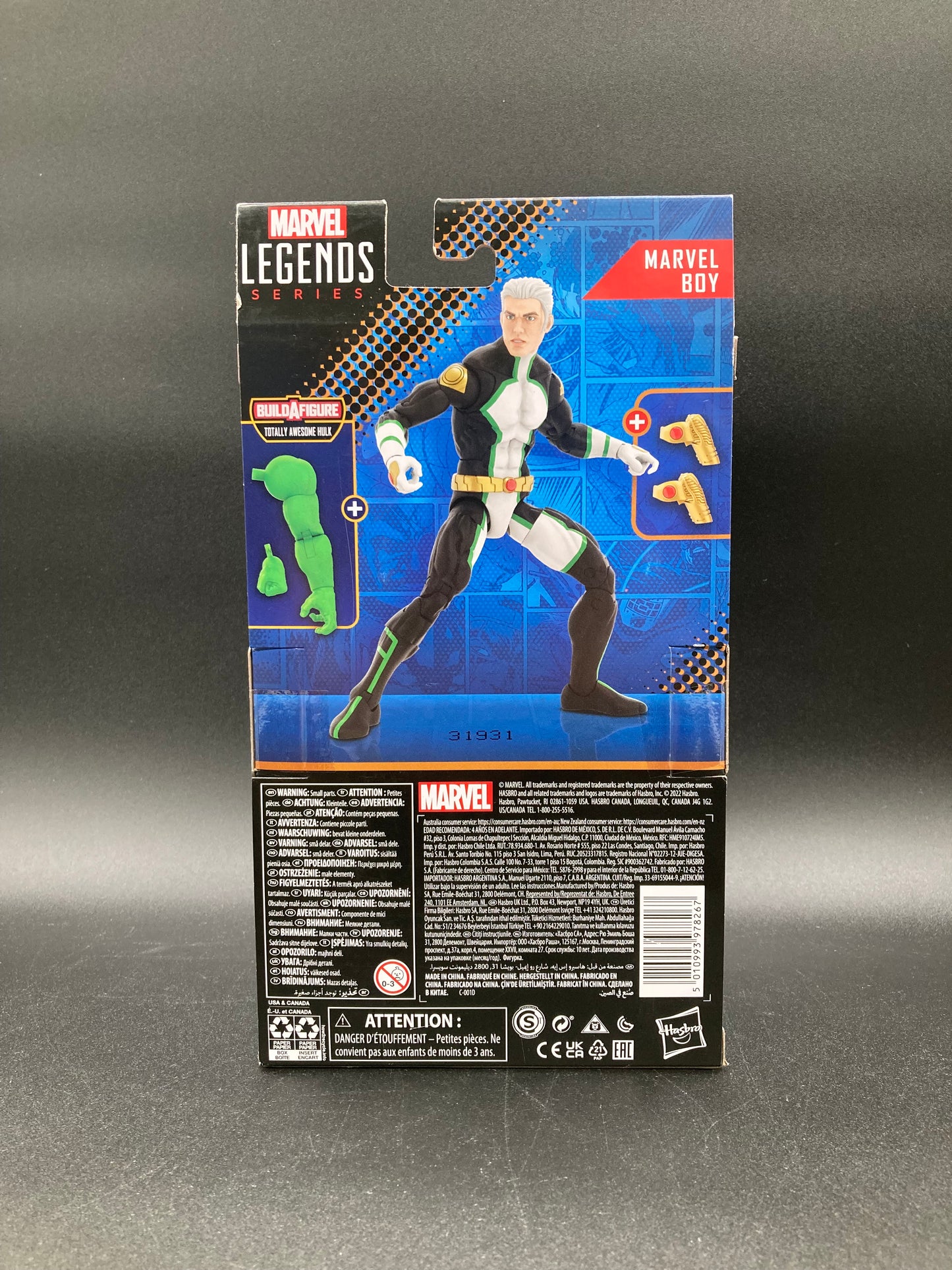 Marvel Boy Figure Hasbro Marvel Legends Totally Awesome Hulk BAF 2022