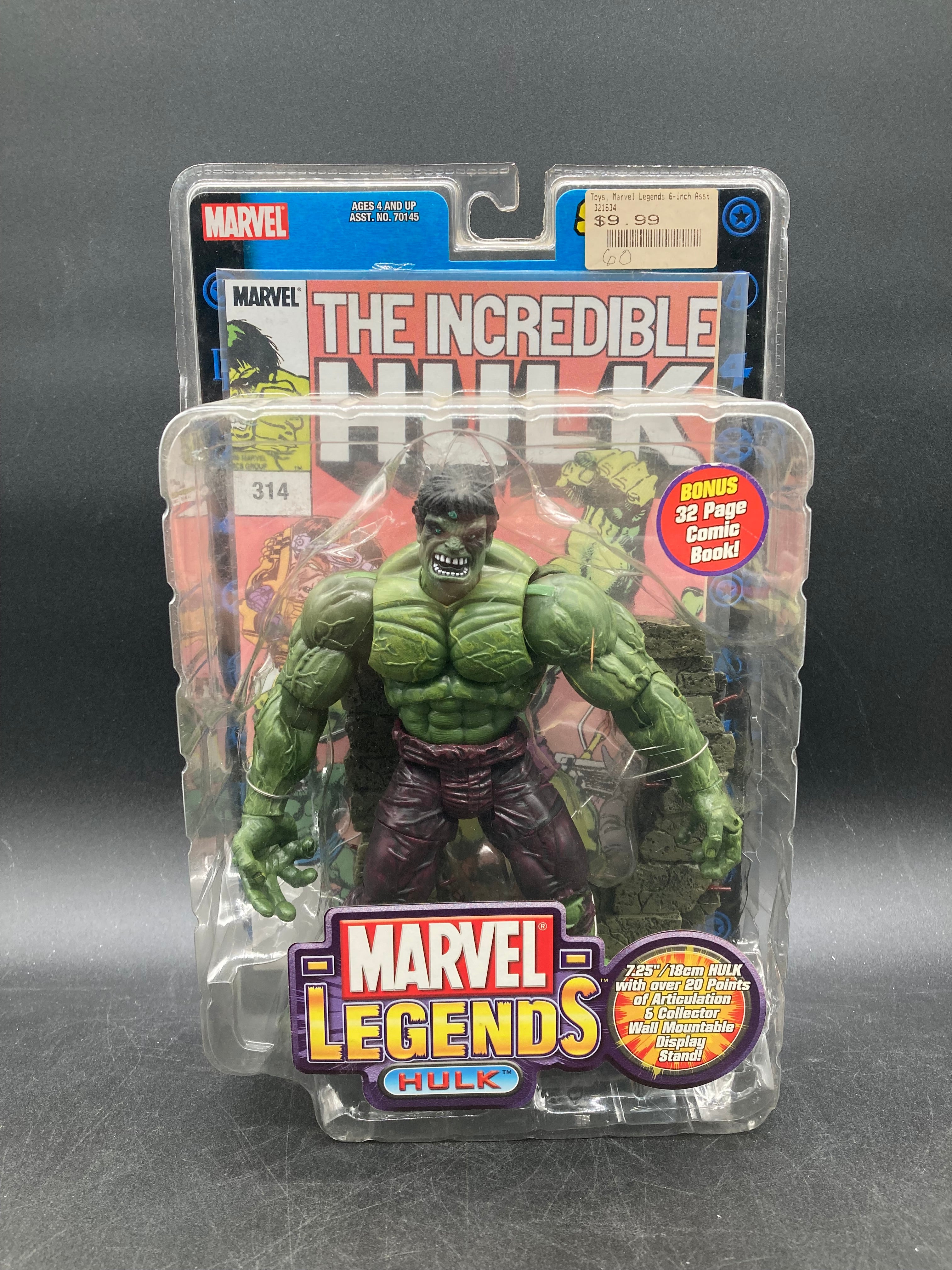 Hulk Marvel Legends Series 1 Action Figure Toybiz 2002