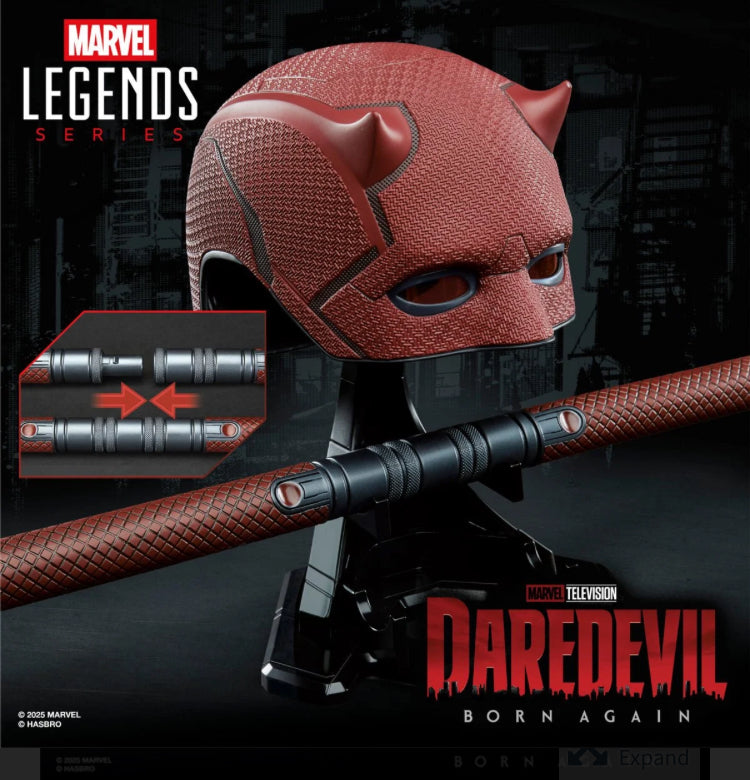 Daredevil Born Again Mask & Billy Club Hasbro Marvel Legends Cosplay Set 2025