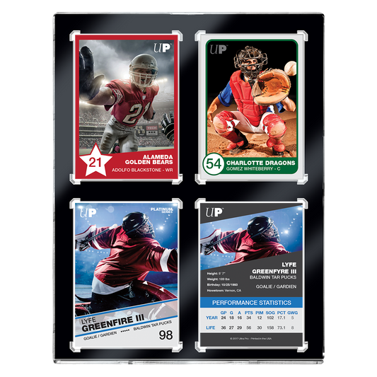 35PT 4-Card Black Border UV ONE-TOUCH Magnetic Holder