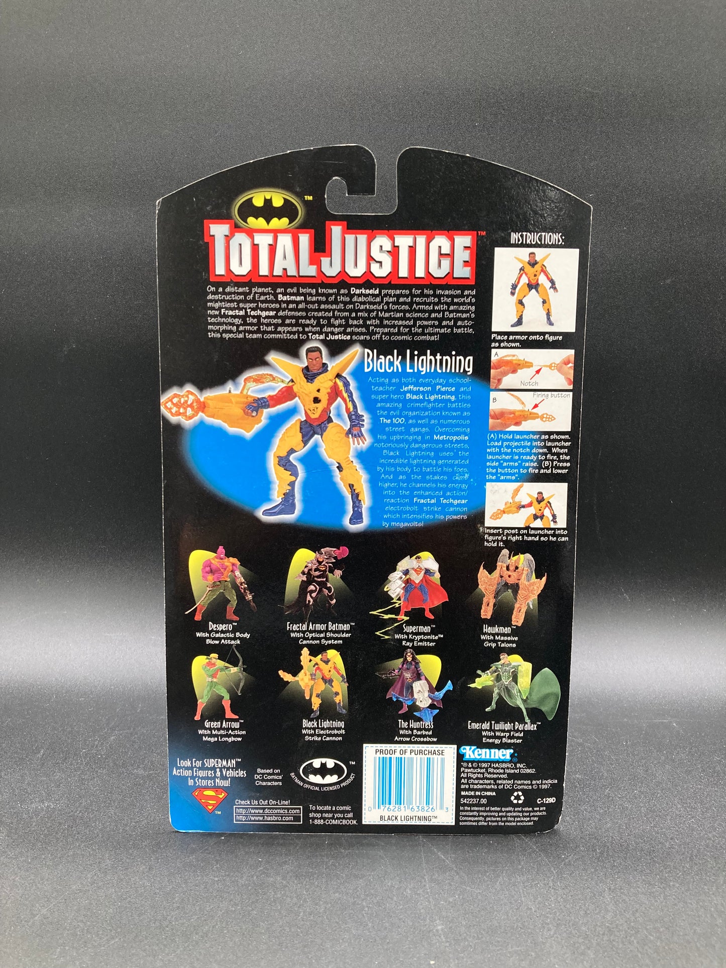 Black Lightning Kenner Total Justice Figure 1997