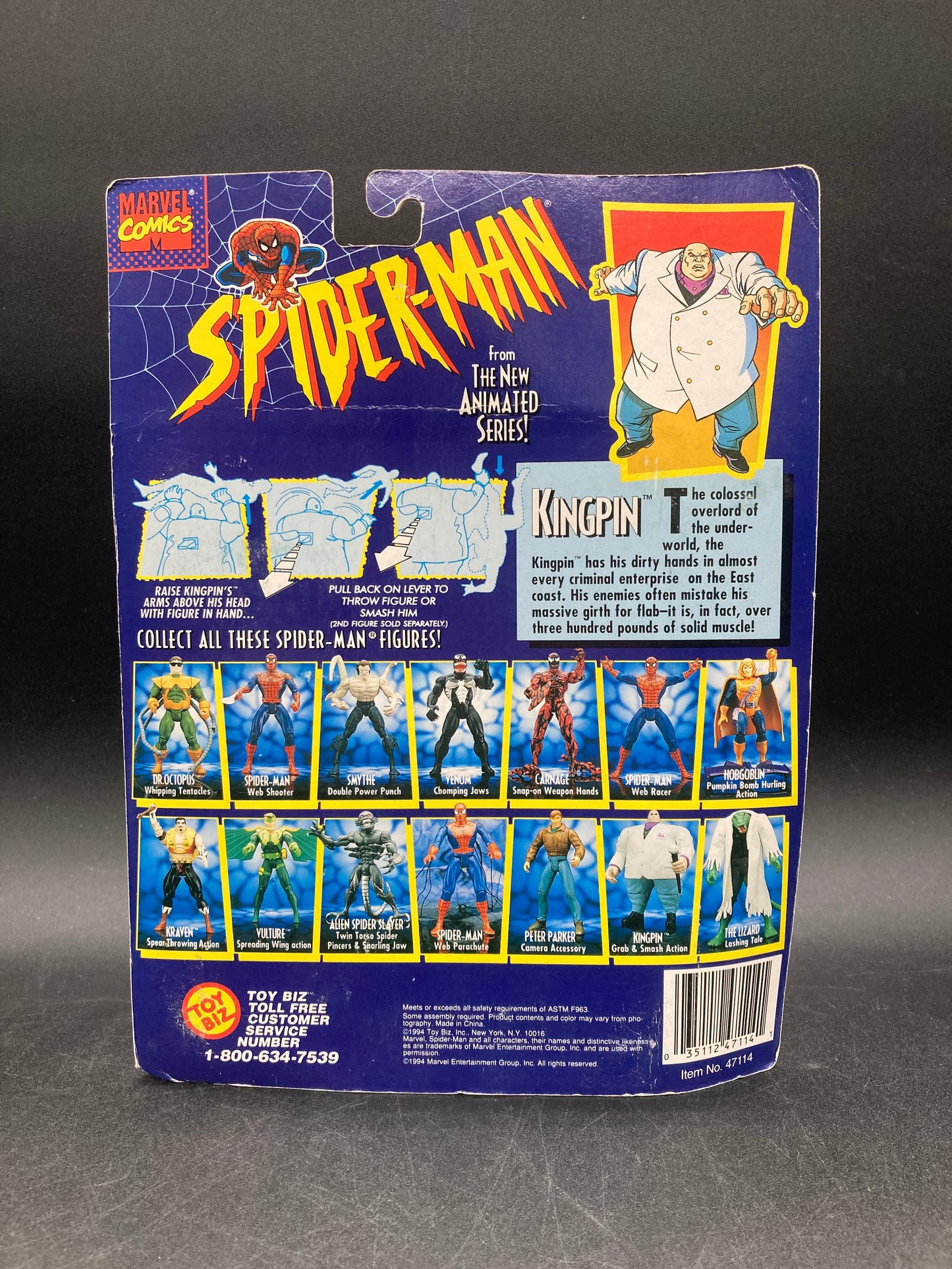 The Kingpin Spider-Man: The Animated Series Action Figure Toybiz 1994