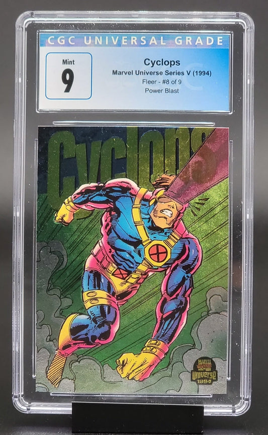 Cyclops, Marvel Universe series 5 Power Blast #8 of 9 CGC 9