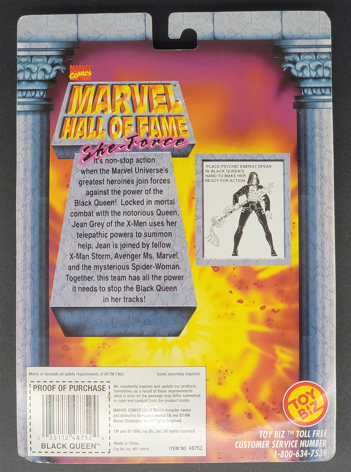 Black Queen Hall of Fame: She-Force Action Figure Toybiz 1996