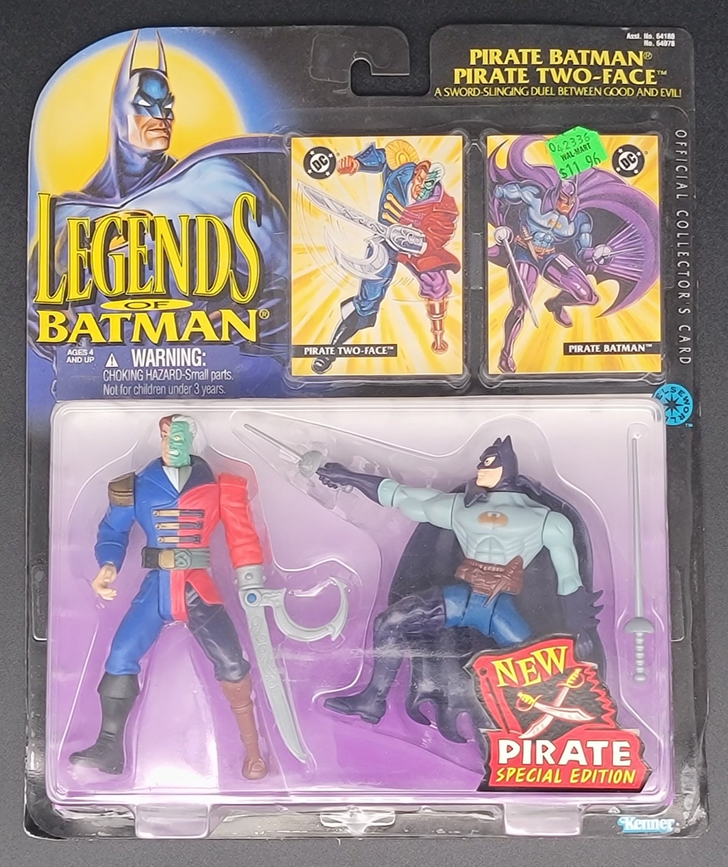 Pirate Batman & Two-Face Kenner Legends of Batman Pirate Edition Figures 1995