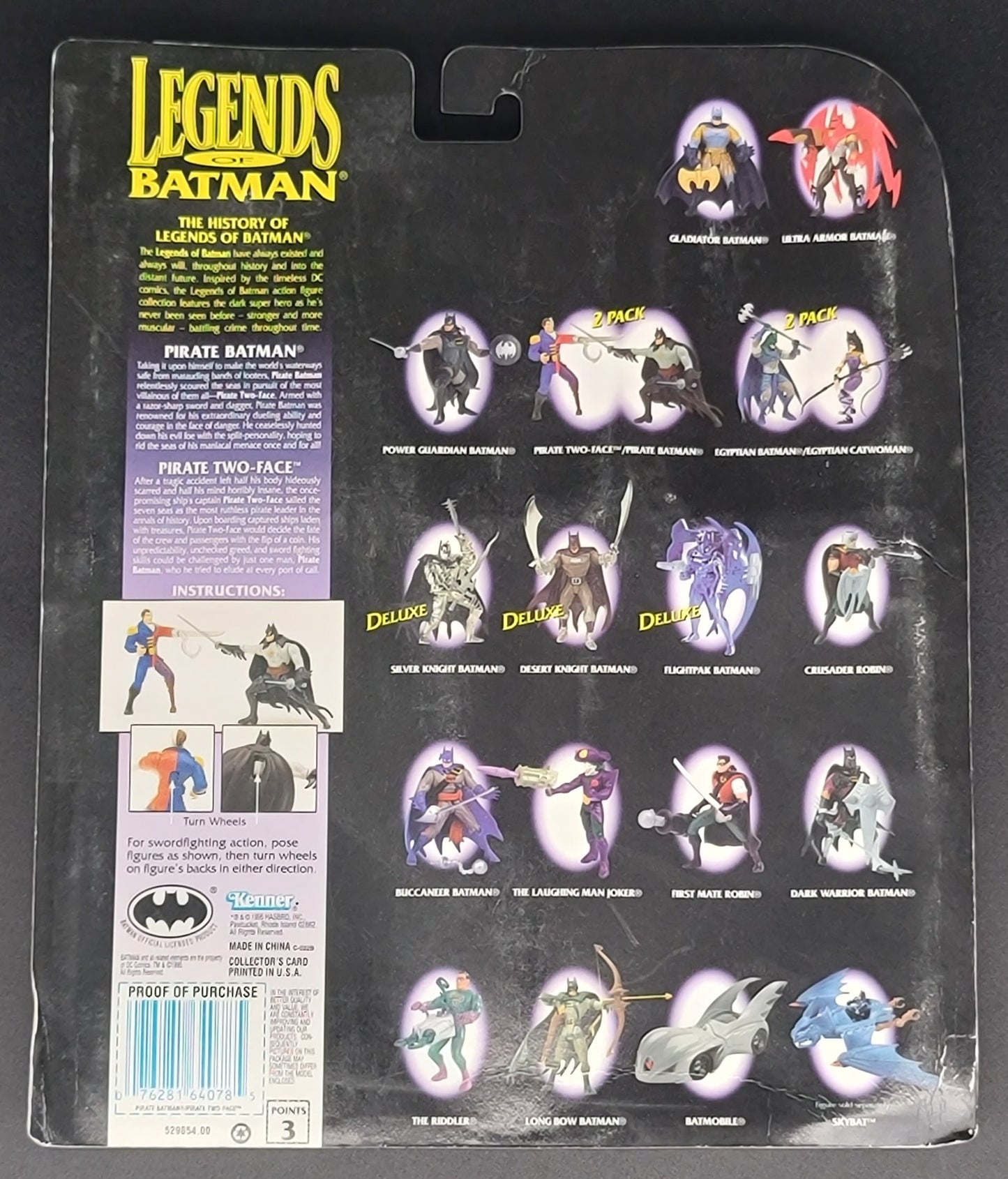 Pirate Batman & Two-Face Kenner Legends of Batman Pirate Edition Figures 1995