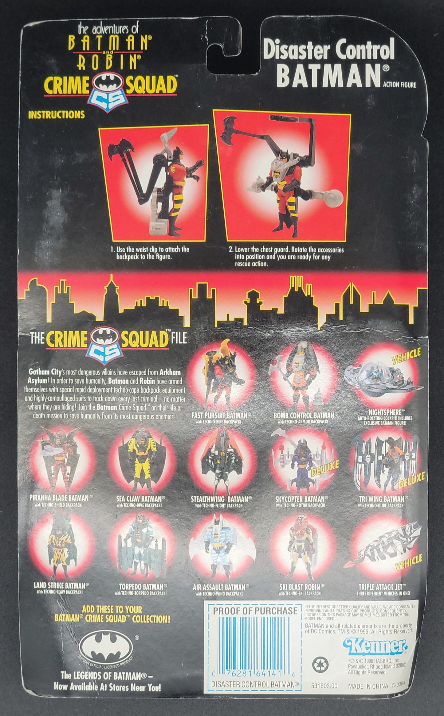 Disaster Control Batman Kenner The Adventures of Batman and Robin Animated Series Figure