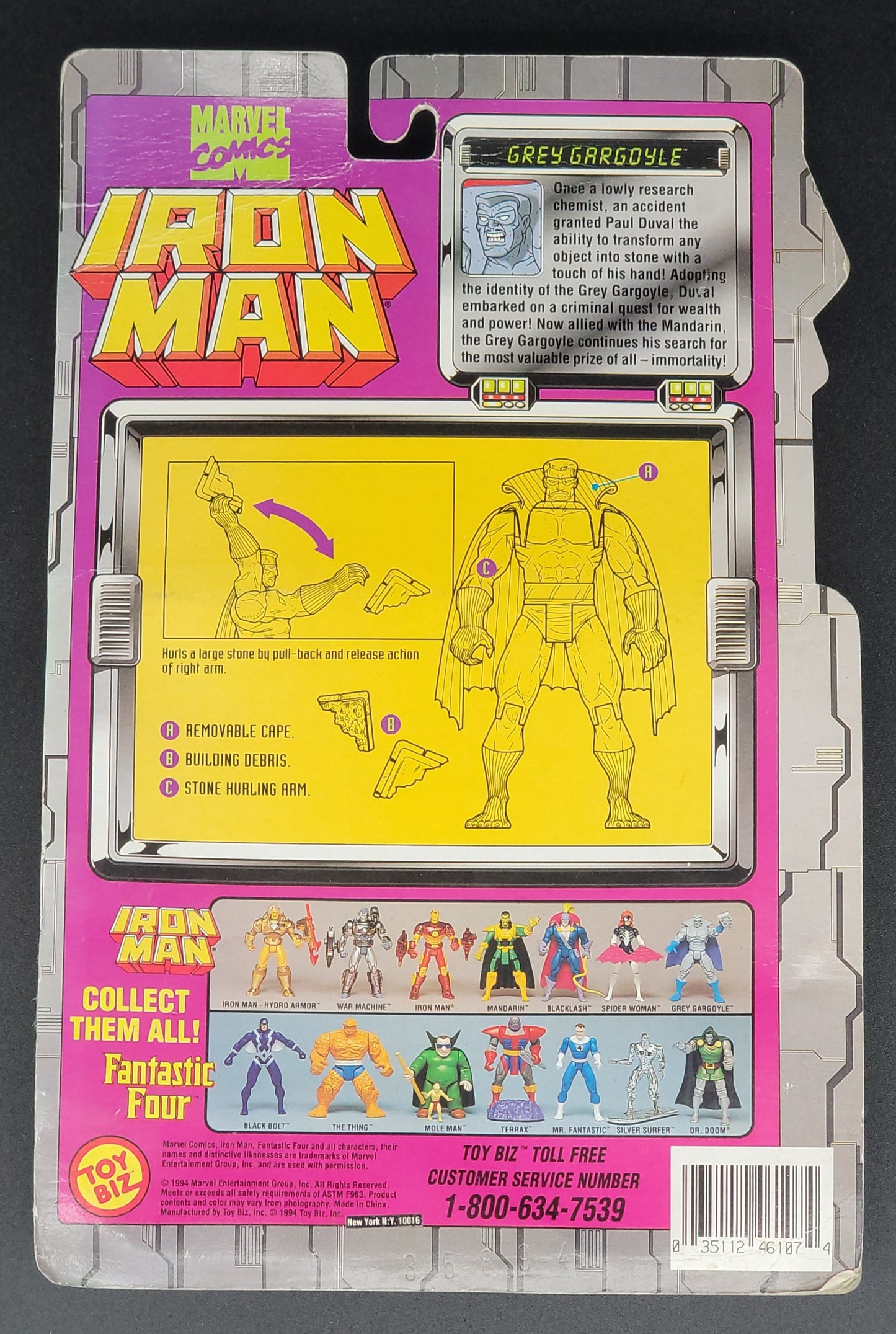 Grey Gargoyle Iron Man Toybiz 1994