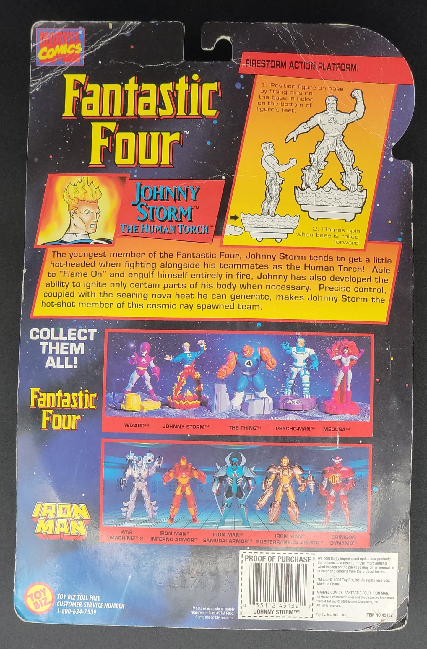 Human Torch 1996 Toybiz Fantastic Four