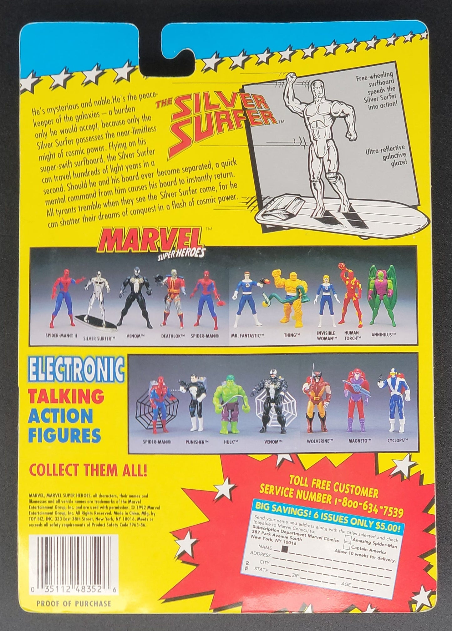 Silver Surfer Marvel Superheroes Toybiz 1992