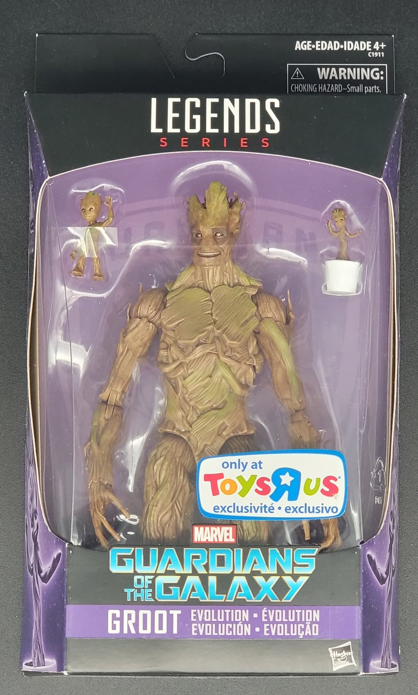 Groot evolution Toy R Us Exclusive Marvel Legends