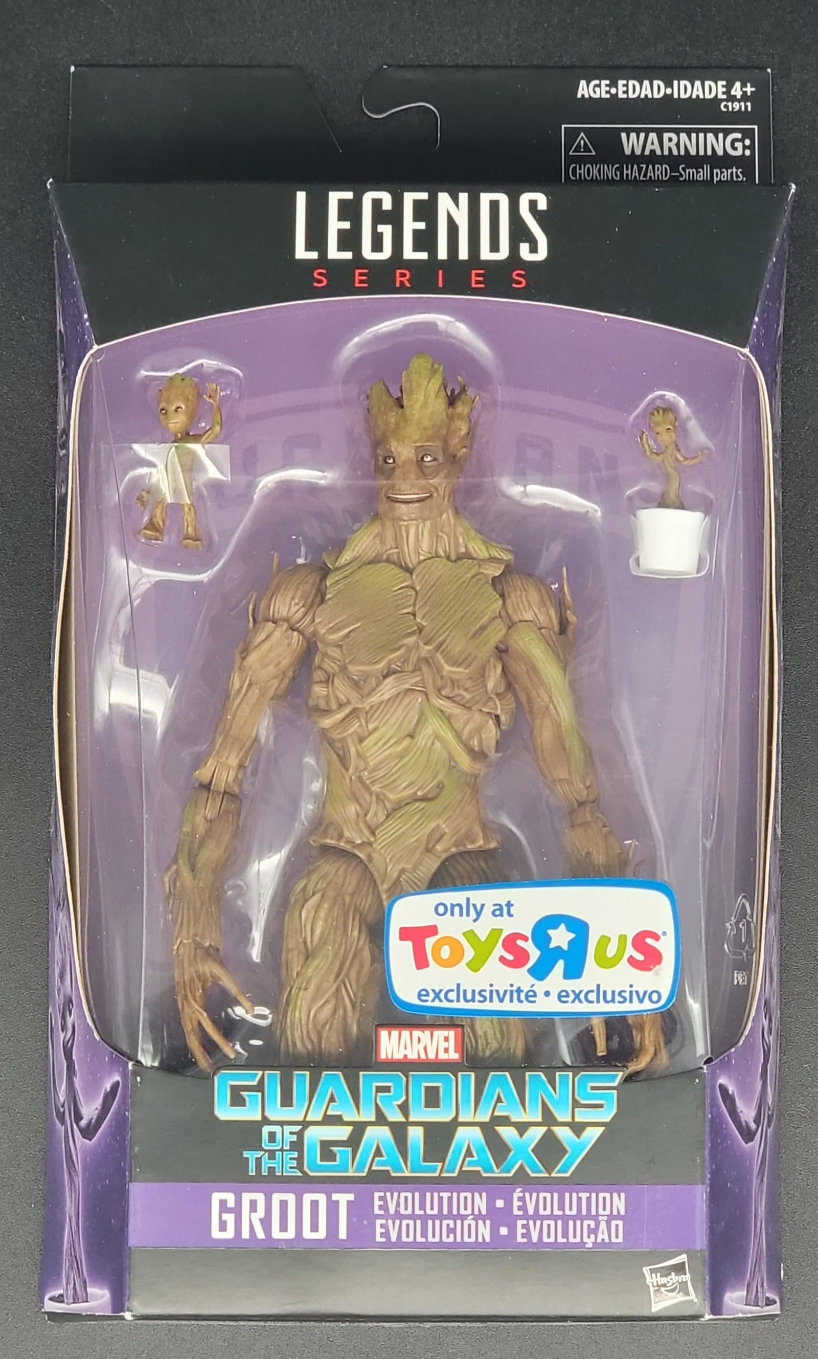 Groot evolution Toy R Us Exclusive Marvel Legends