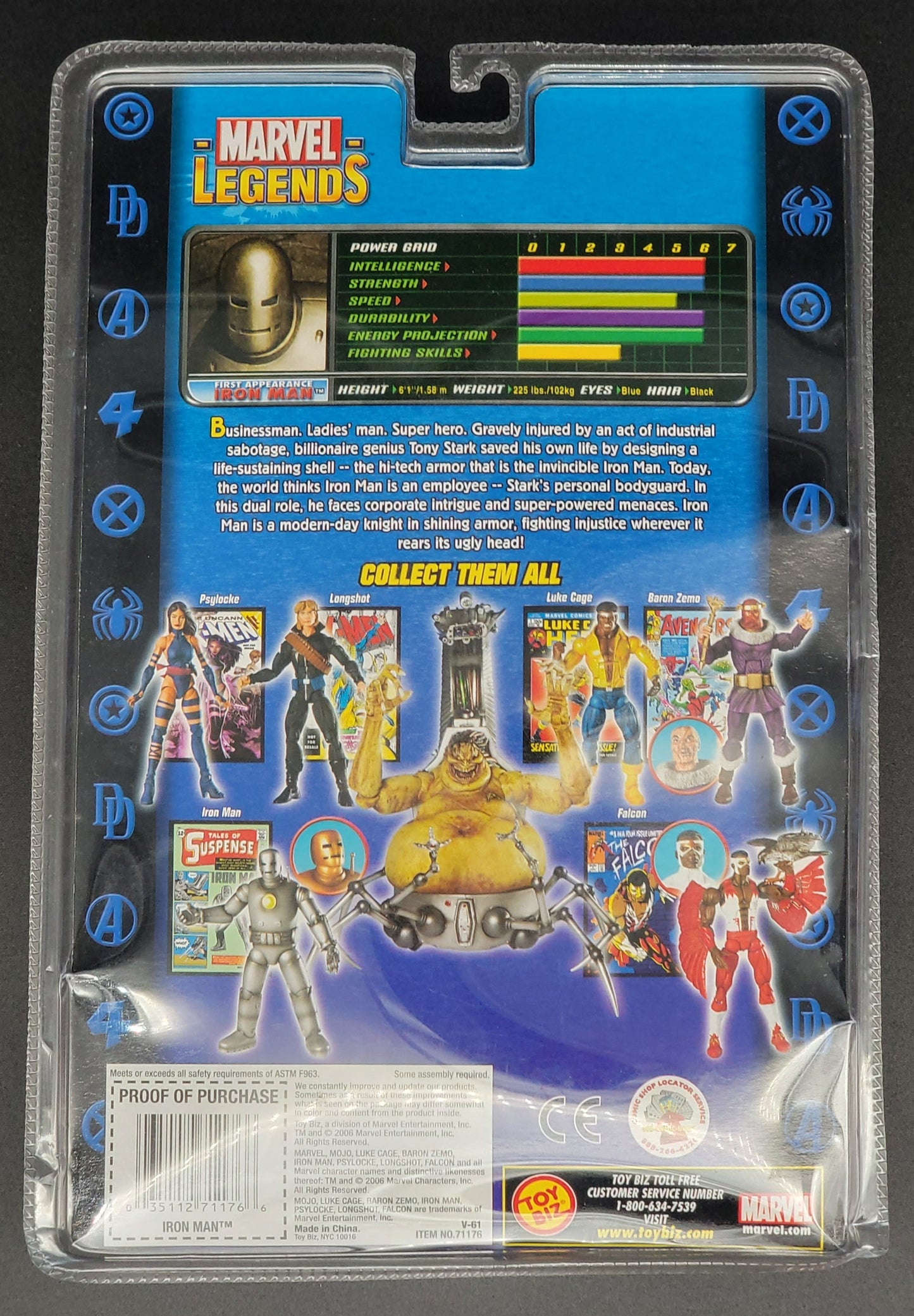 Iron man Marvel Legends BAF Mojo (wrong front label longshot)