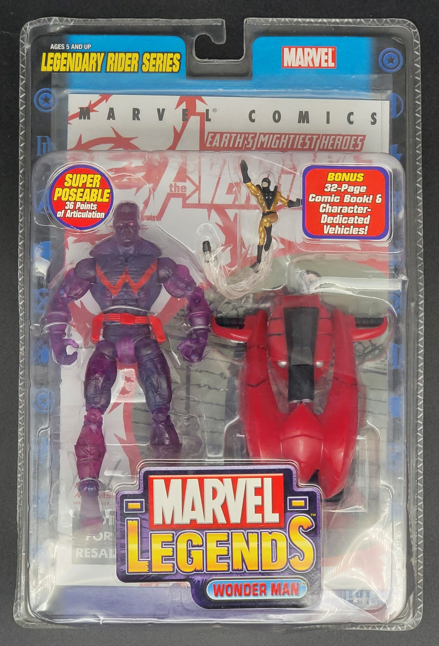 Wonder man (Variant) Marvel Legends Legendary Rider series 11 Action figure Toybiz 2005