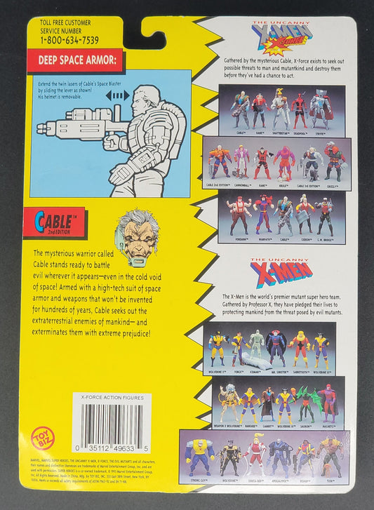 Cable 2nd edition space armor X-Men X-Force 1993 Toybiz