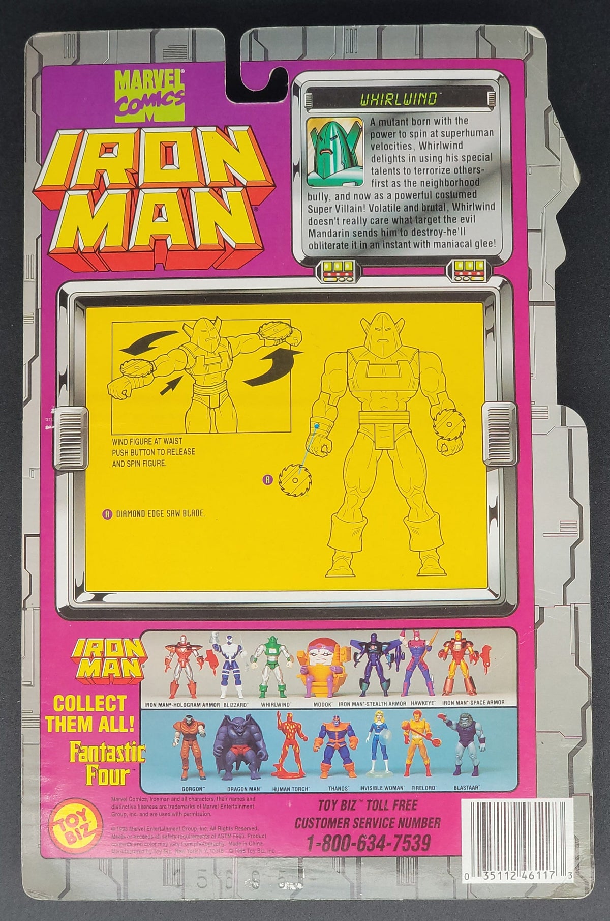 Whirlwind Iron Man Animated Series Action Figure Toybiz 1995