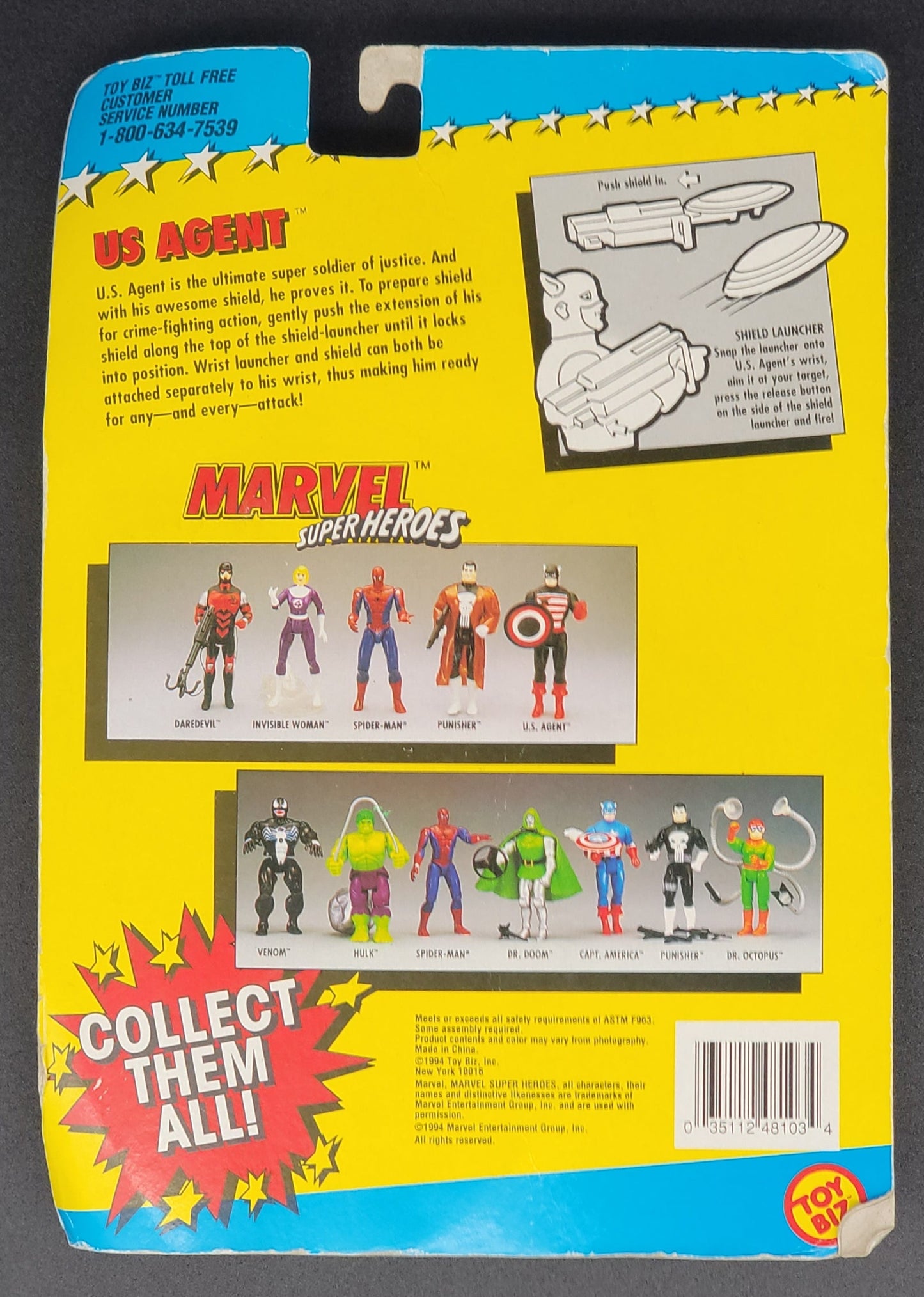 US Agent Marvel Superheroes Toybiz 1991