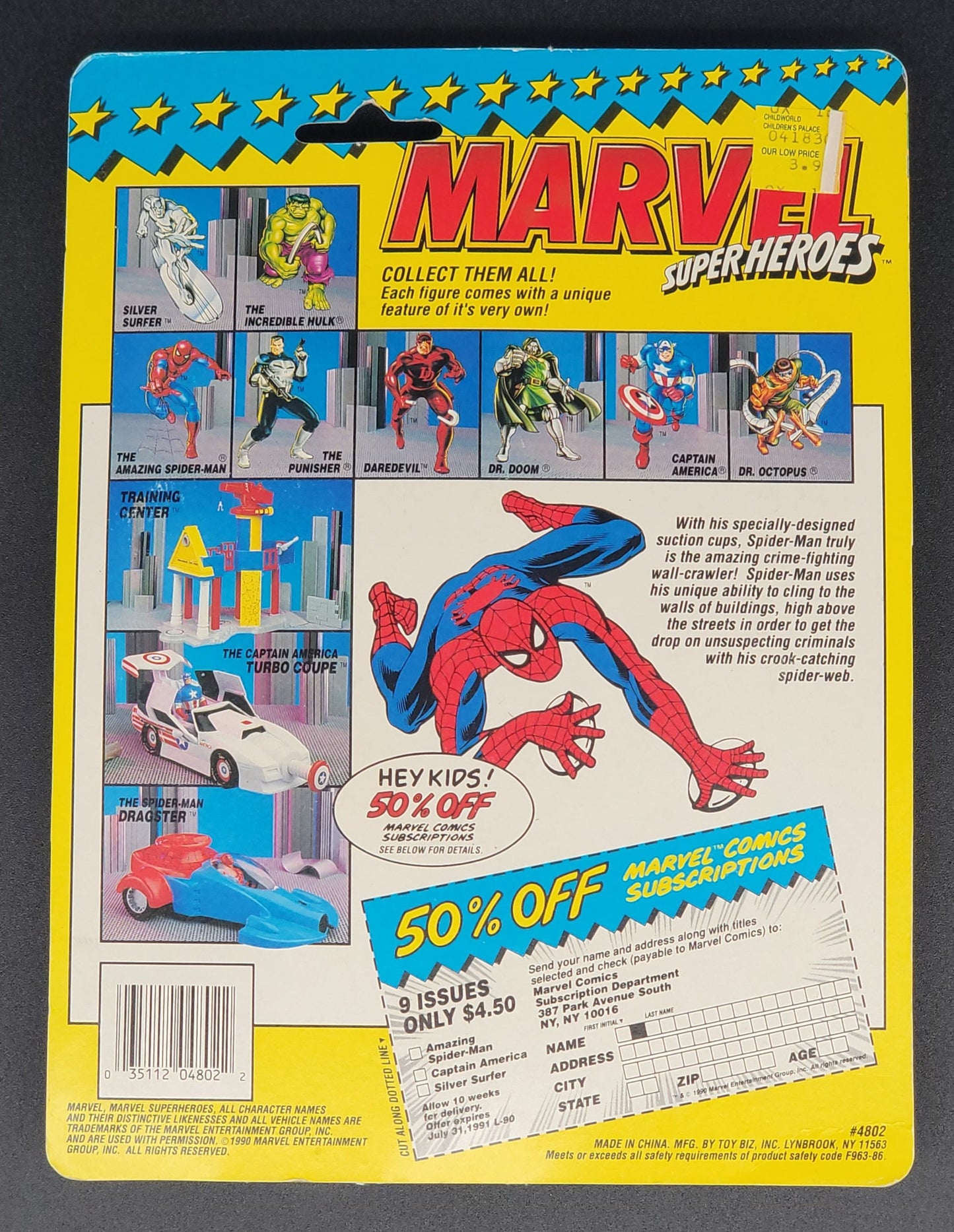 Spider-Man Marvel Superheroes Toybiz 1990