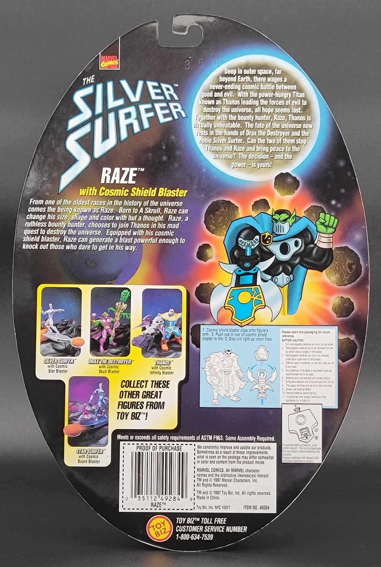 Raze Skrull Toybiz Silver Surfer Figure 1998