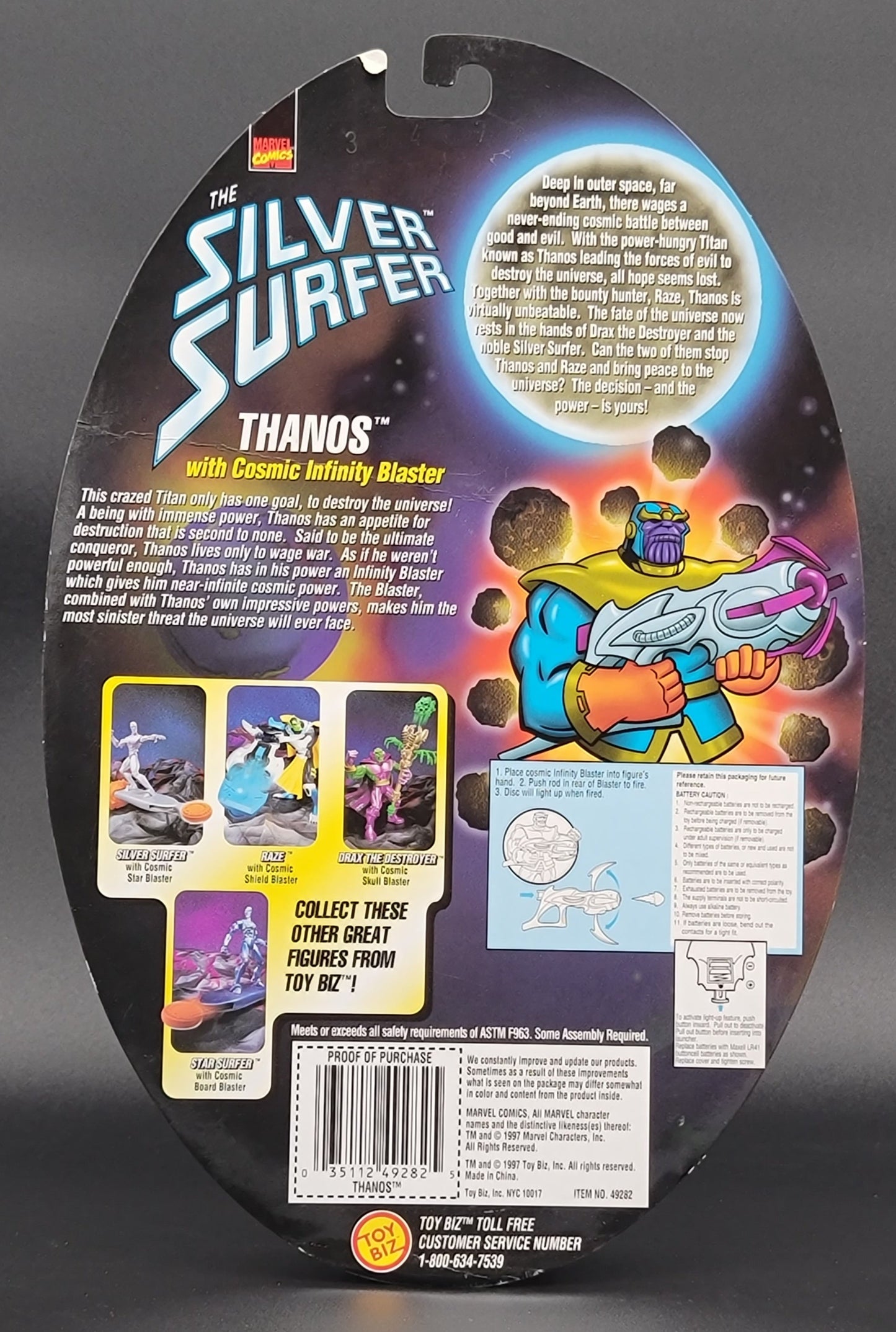 Thanos Toybiz Silver Surfer Figure 1998