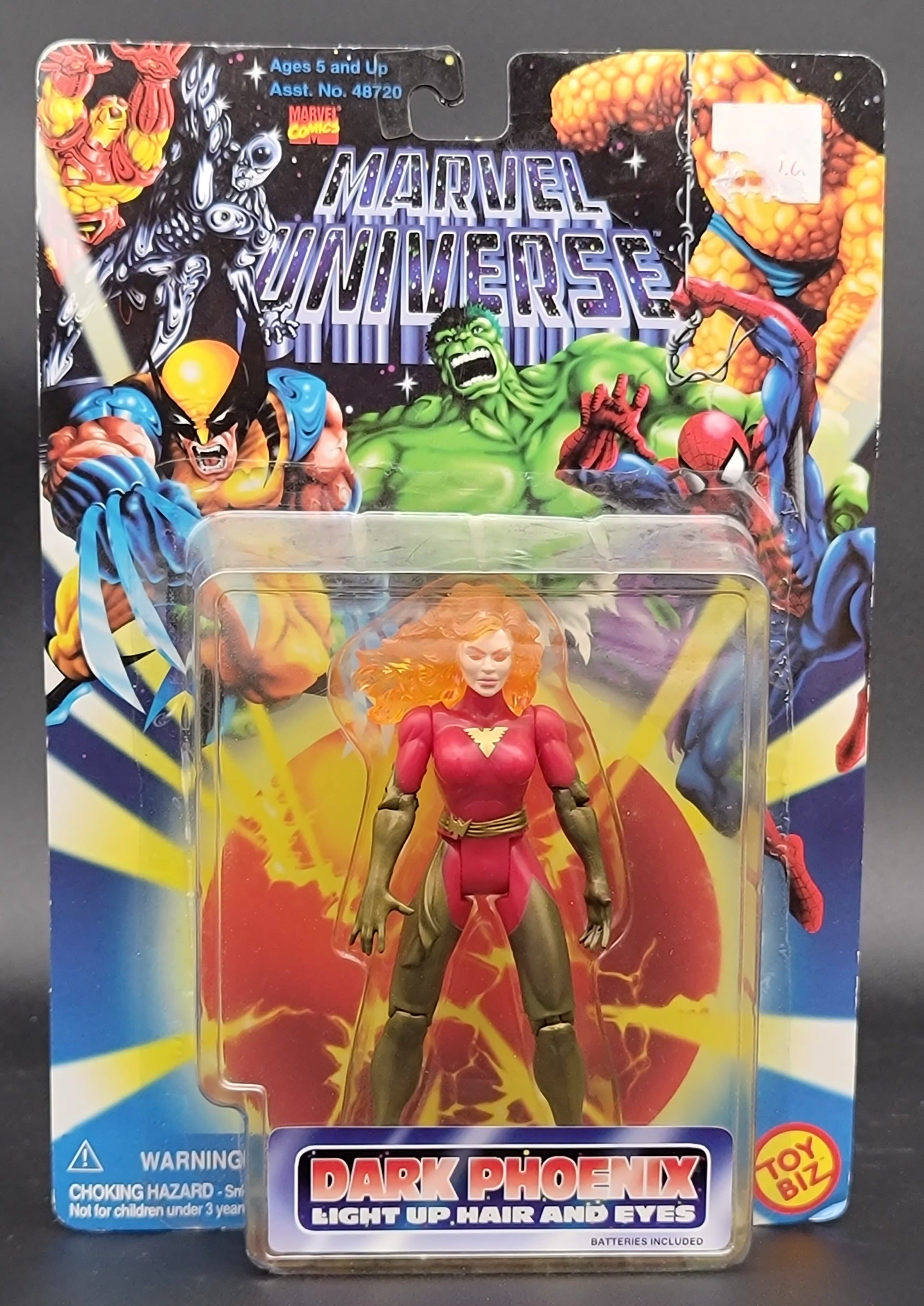 Dark Phoenix Marvel Universe (lightup hair and eyes) 1996 Toybiz