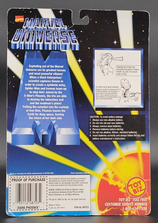 Dark Phoenix Marvel Universe (lightup hair and eyes) 1996 Toybiz