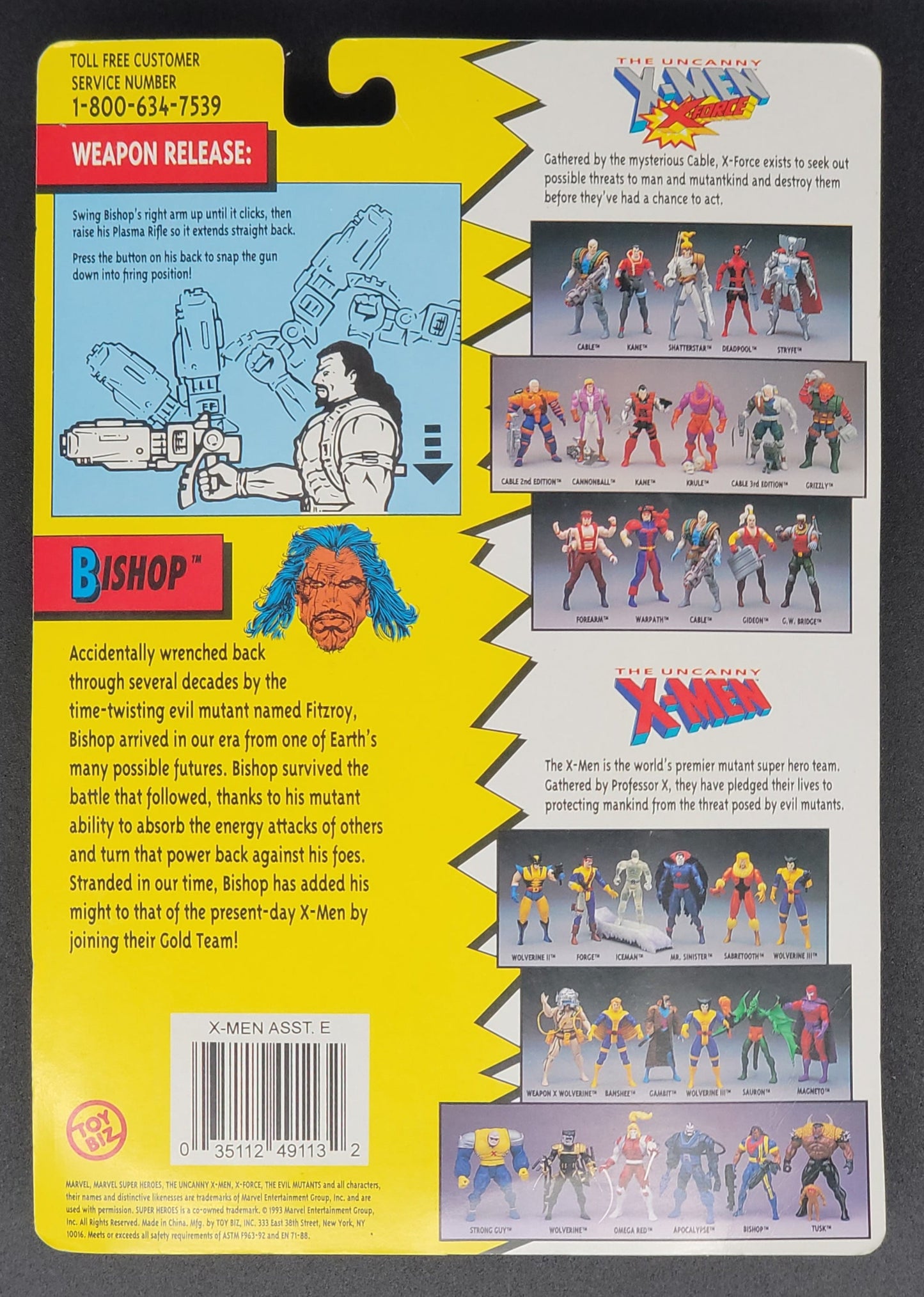 Bishop Toybiz X-Men Figure 1993
