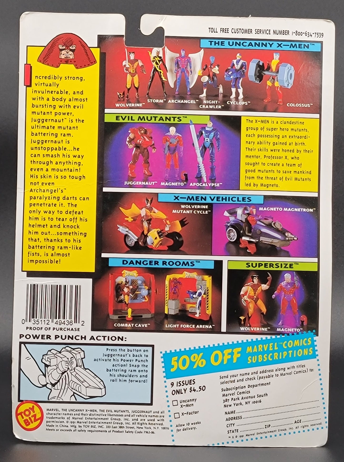 Juggernaut X-Men Toybiz Figure 1991