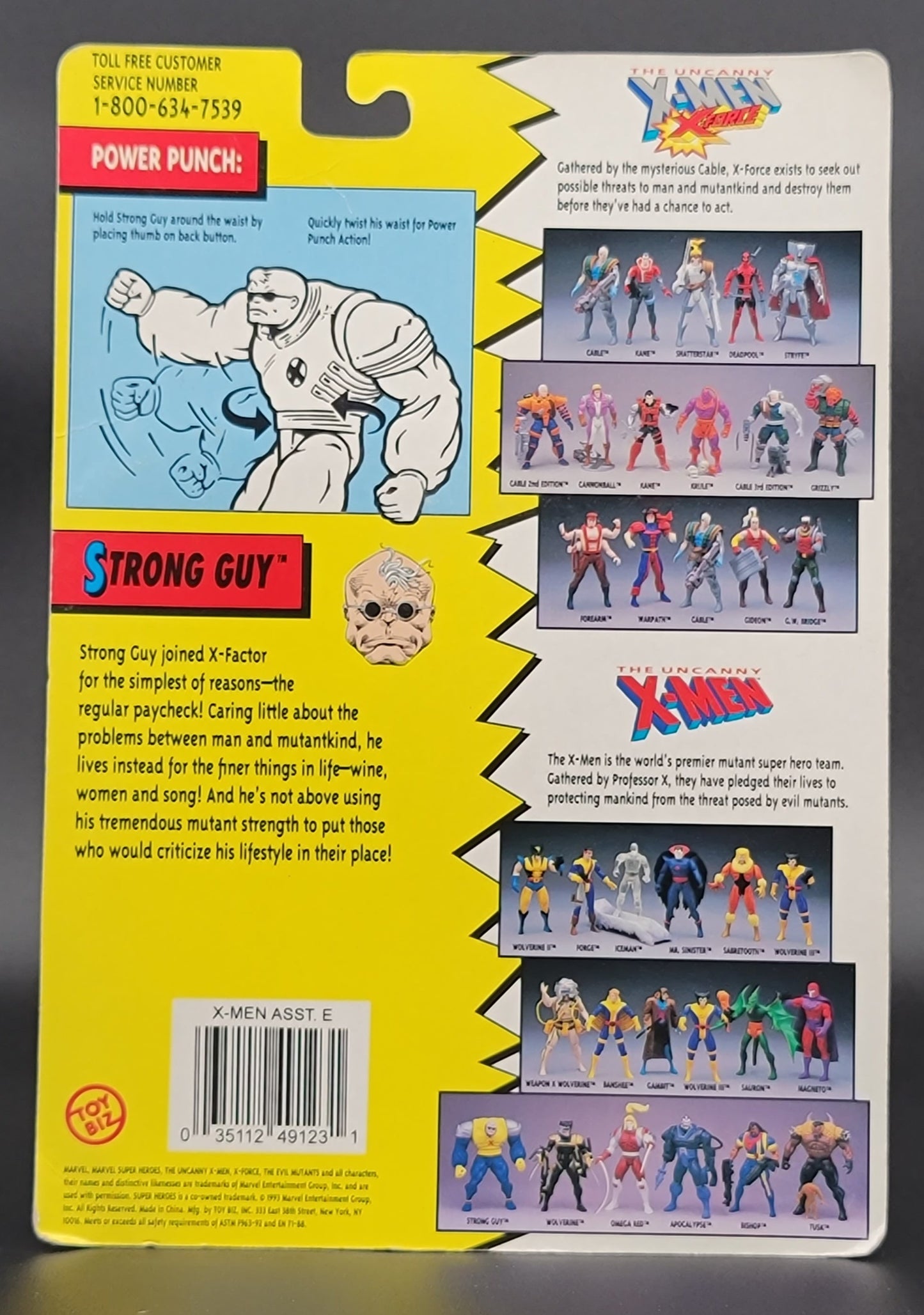 Strong Guy X-Men Action Figure Toybiz 1993