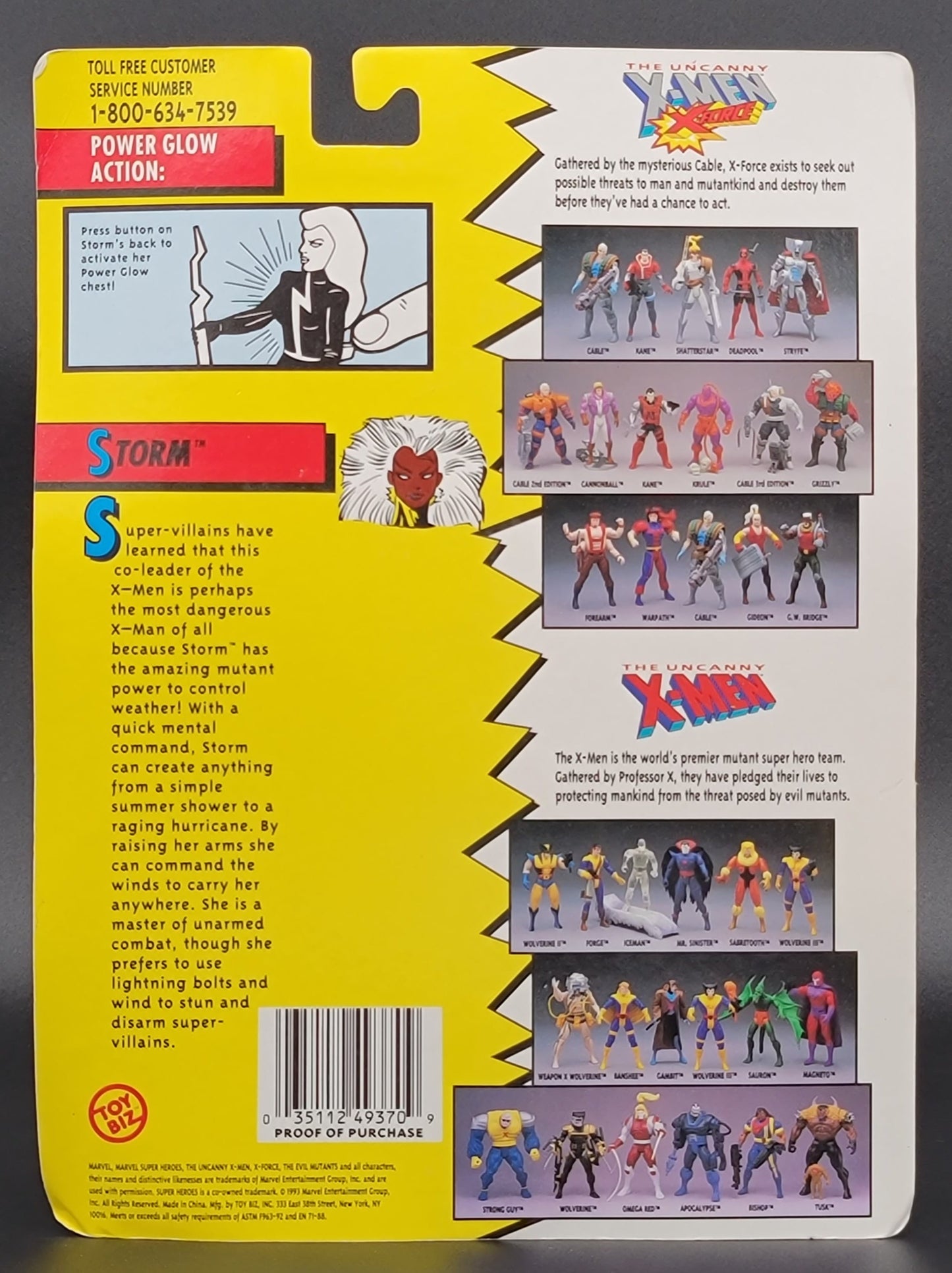 Storm Silver Edition X-Men Action Figure Toybiz 1993