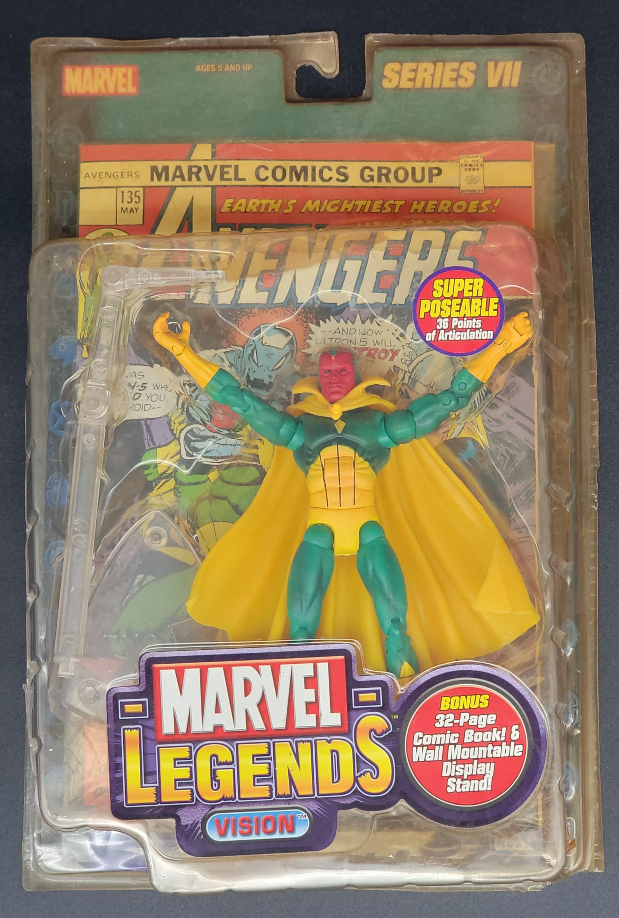 Vision (Open) Marvel Legends Series 7 Action Figure Toybiz 2004