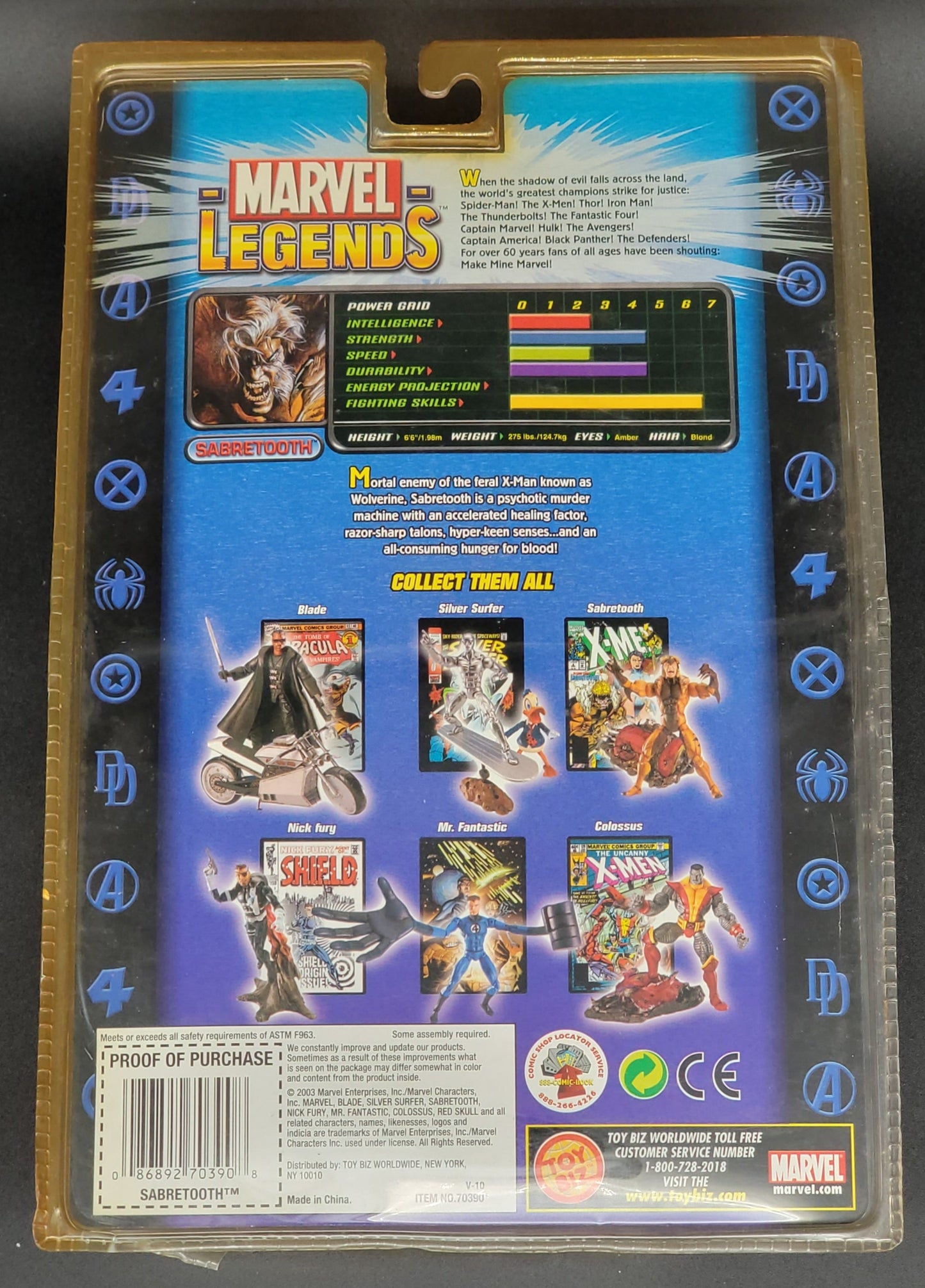 Sabretooth Marvel Legends series 5 Toybiz (Open)