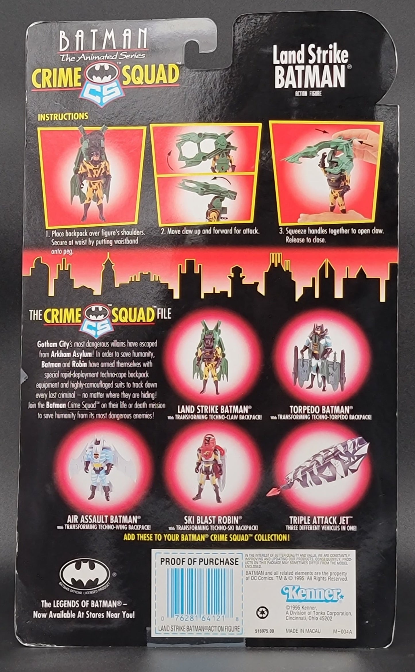 Land Strike Batman Kenner Batman Animated series Figure  (open)