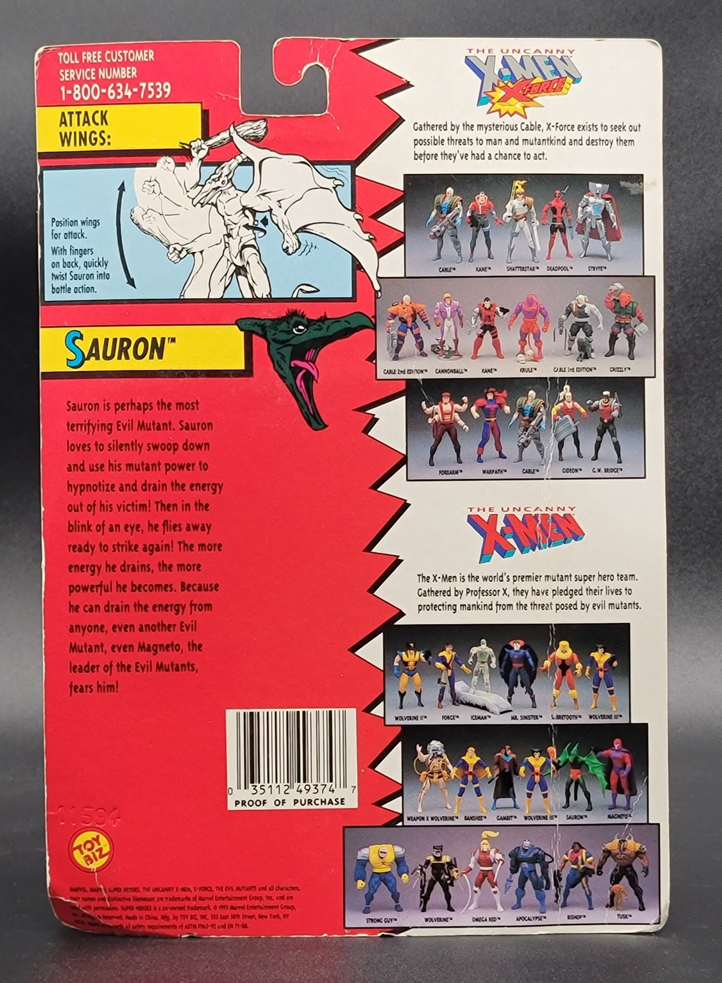 Sauron (Open) X-Men Action Figure Toybiz 1991