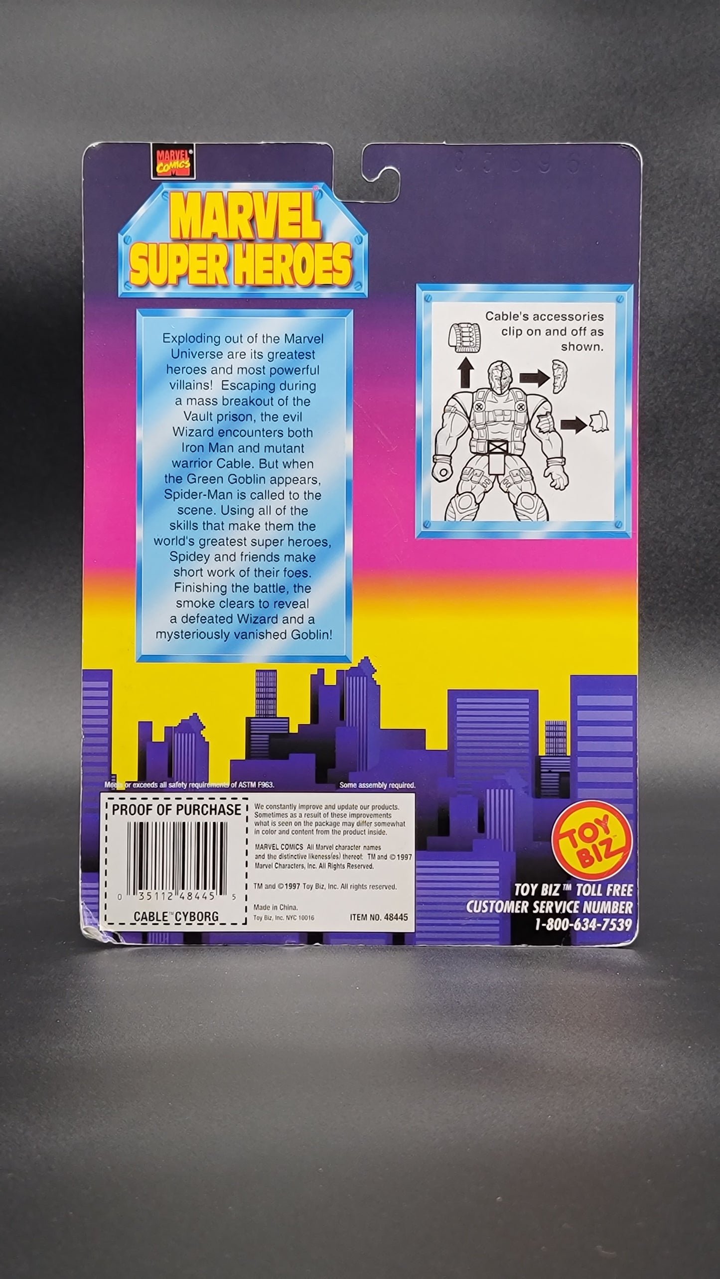 Cable Cyborg Marvel Superheroes Toybiz 1997