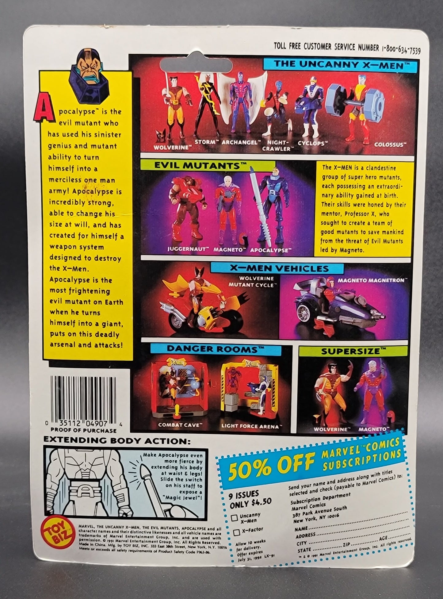 Apocalypse X-Men Toybiz Figure 1991