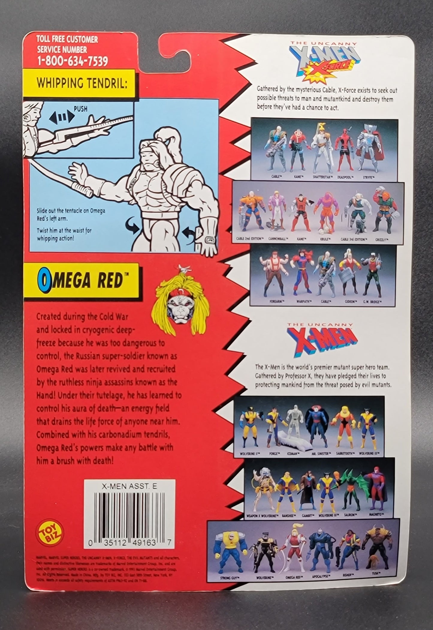 Omega Red X-Men Action Figure Toybiz 1993