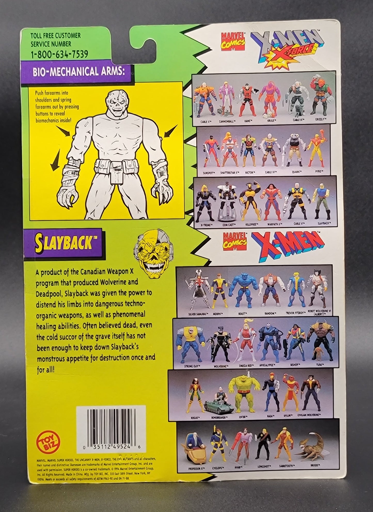 Slayback (Opened) X-Men: X-Force Action Figure Toybiz 1994
