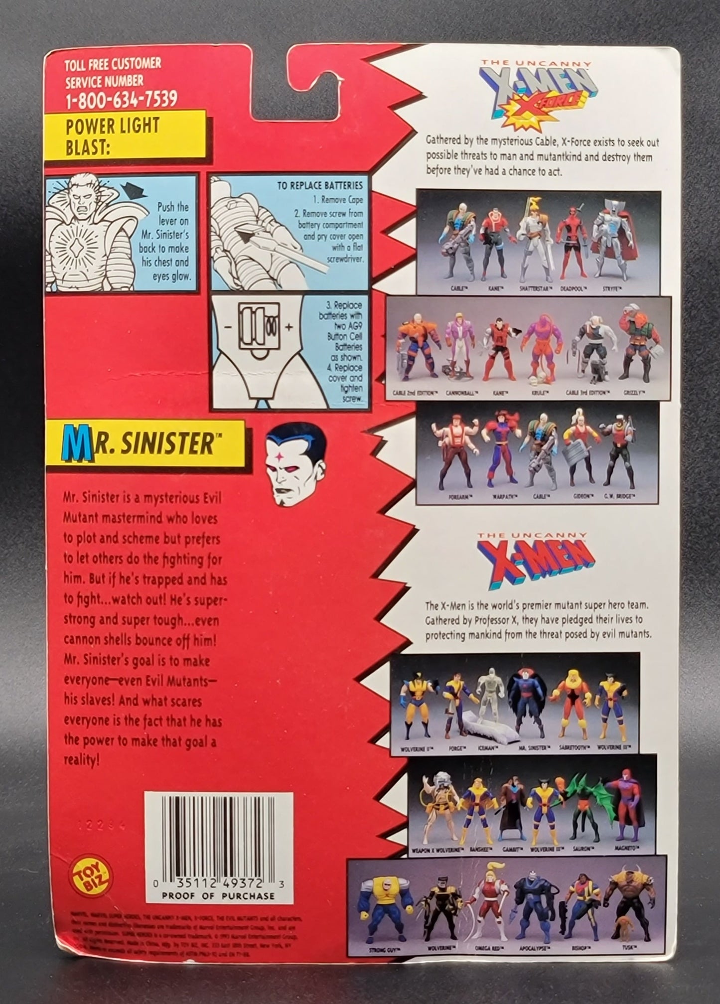Mr. Sinister X-Men Action Figure Toybiz 1992