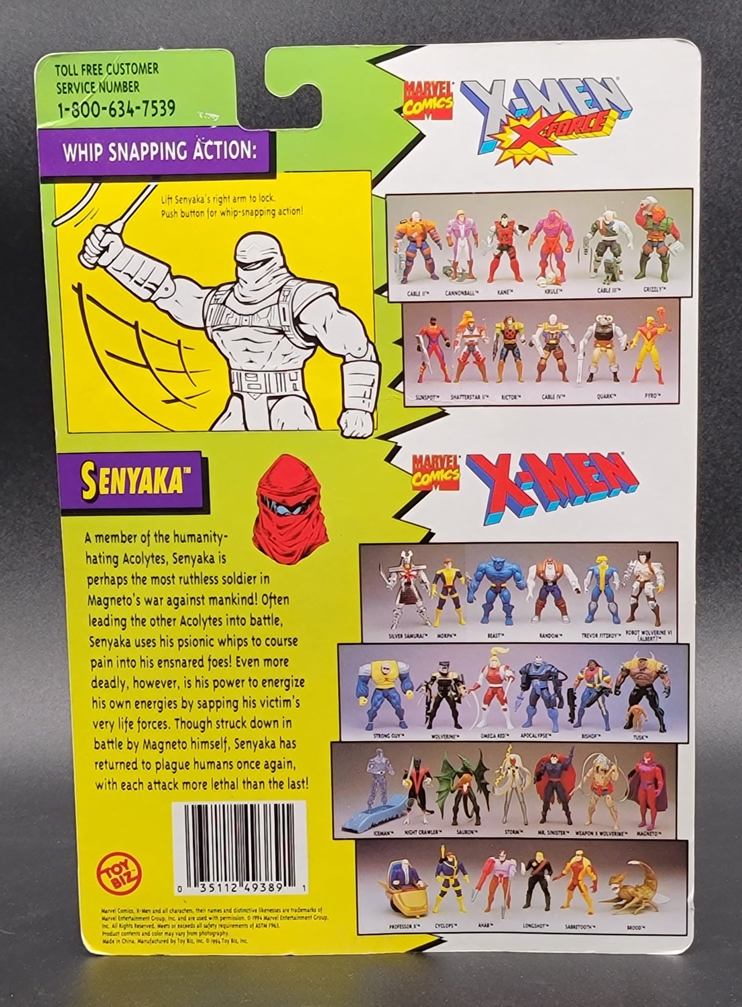 Senyaka X-Men Action Figure Toybiz 1994