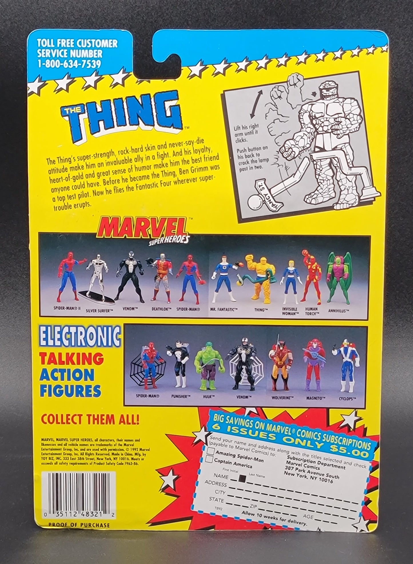 The Thing Marvel Superheroes Toybiz 1992