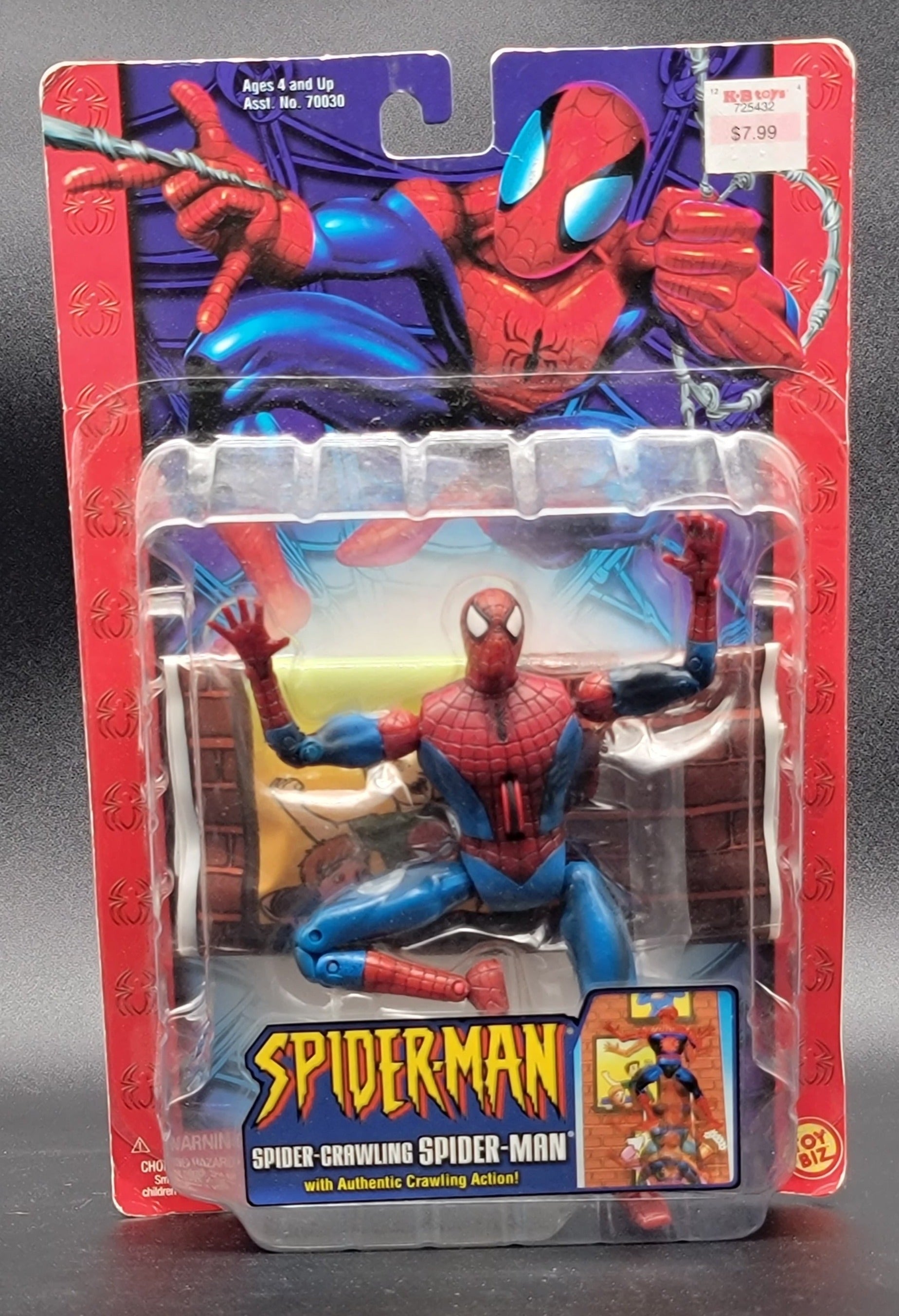 Spider-Man Spider Crawling Action Toybiz 2002 Figure – Vintage