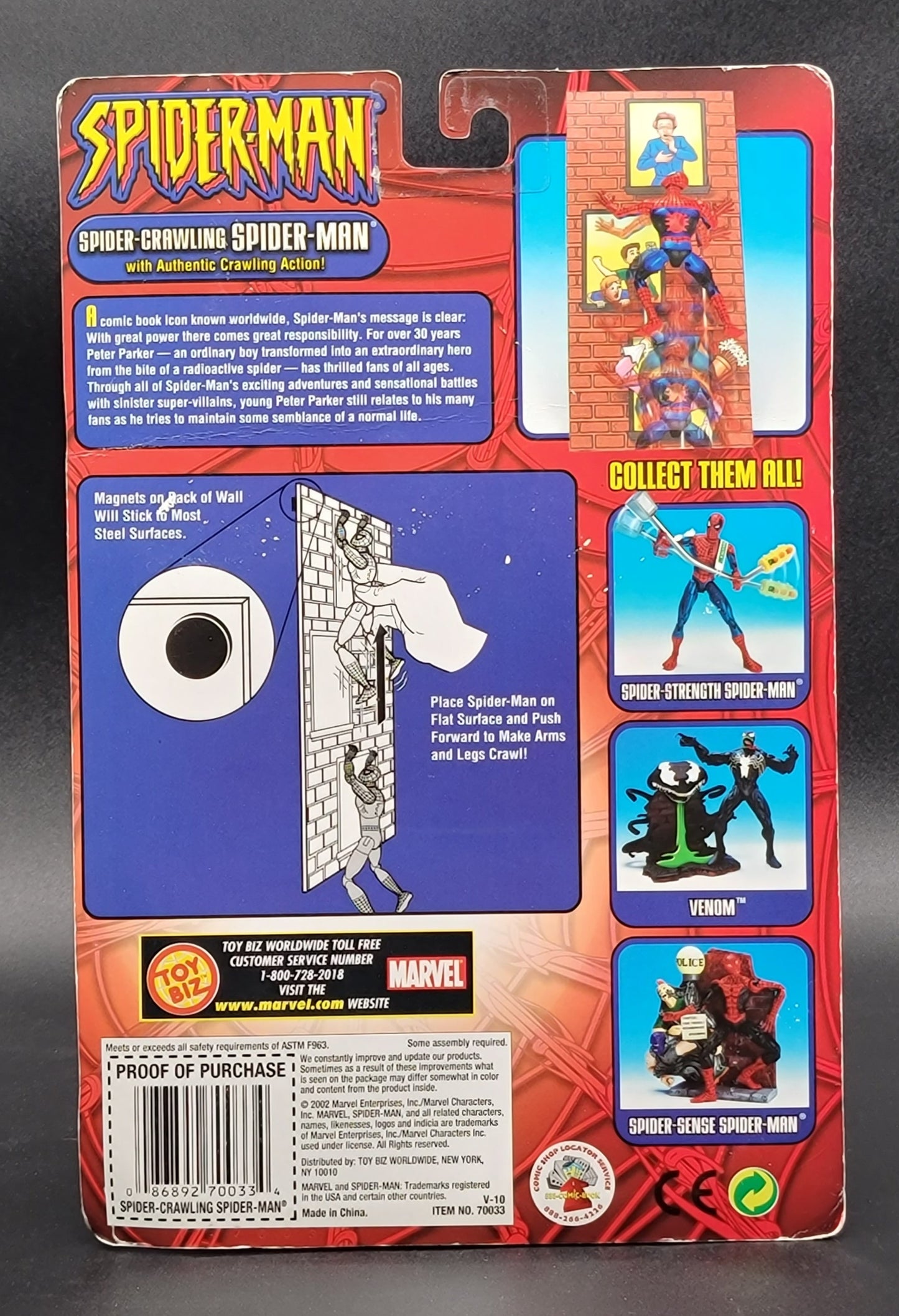 Spider-Man Spider Crawling Action Toybiz 2002