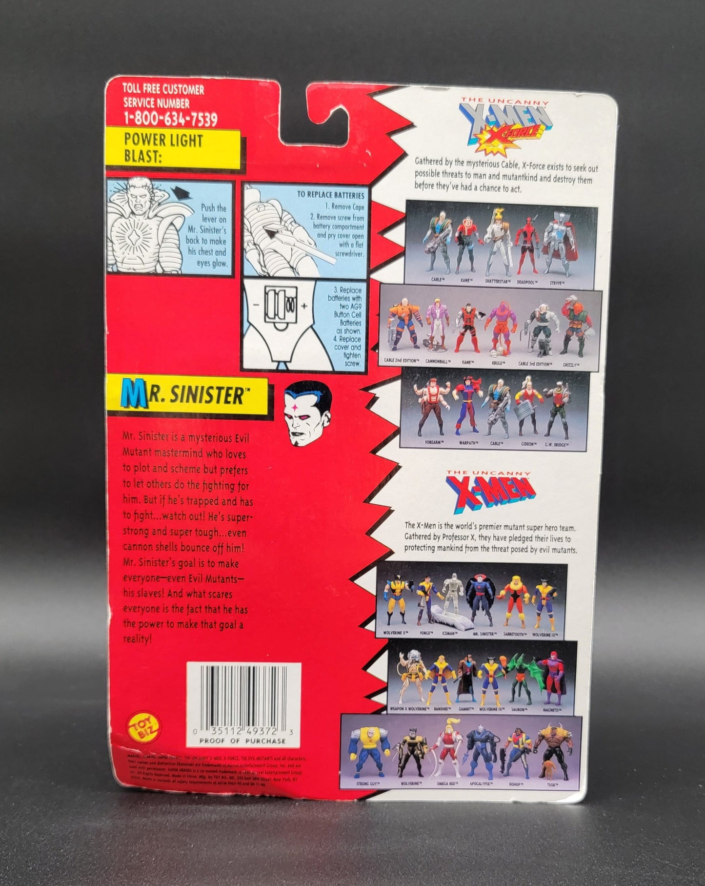 Mr. Sinister (Opened) X-Men Action Figure Toybiz 1992