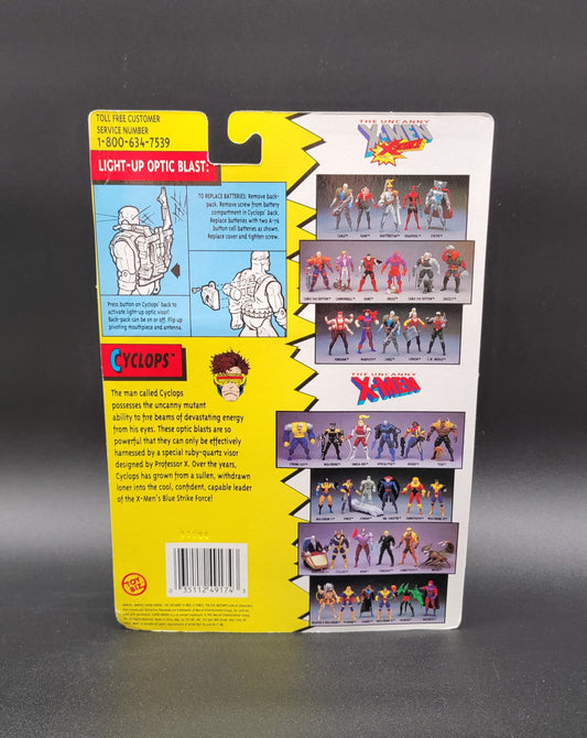 Cyclops X-Men 1993 Toybiz (laser eyes) blue and yellow variant