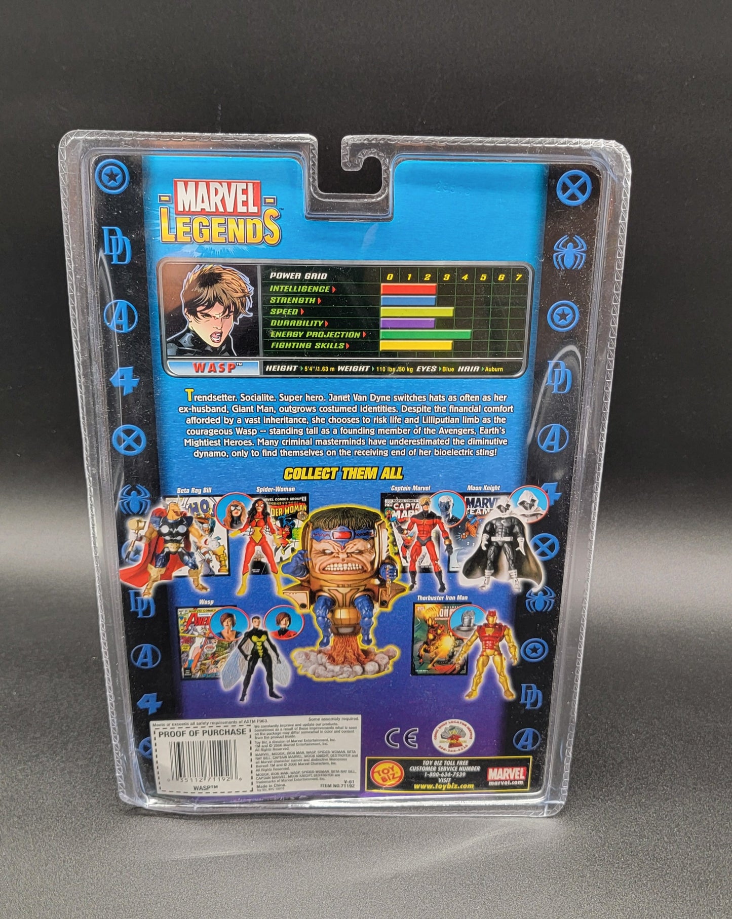 Wasp Marvel Legends M.O.D.O.K. Series Action Figure Toybiz 2006