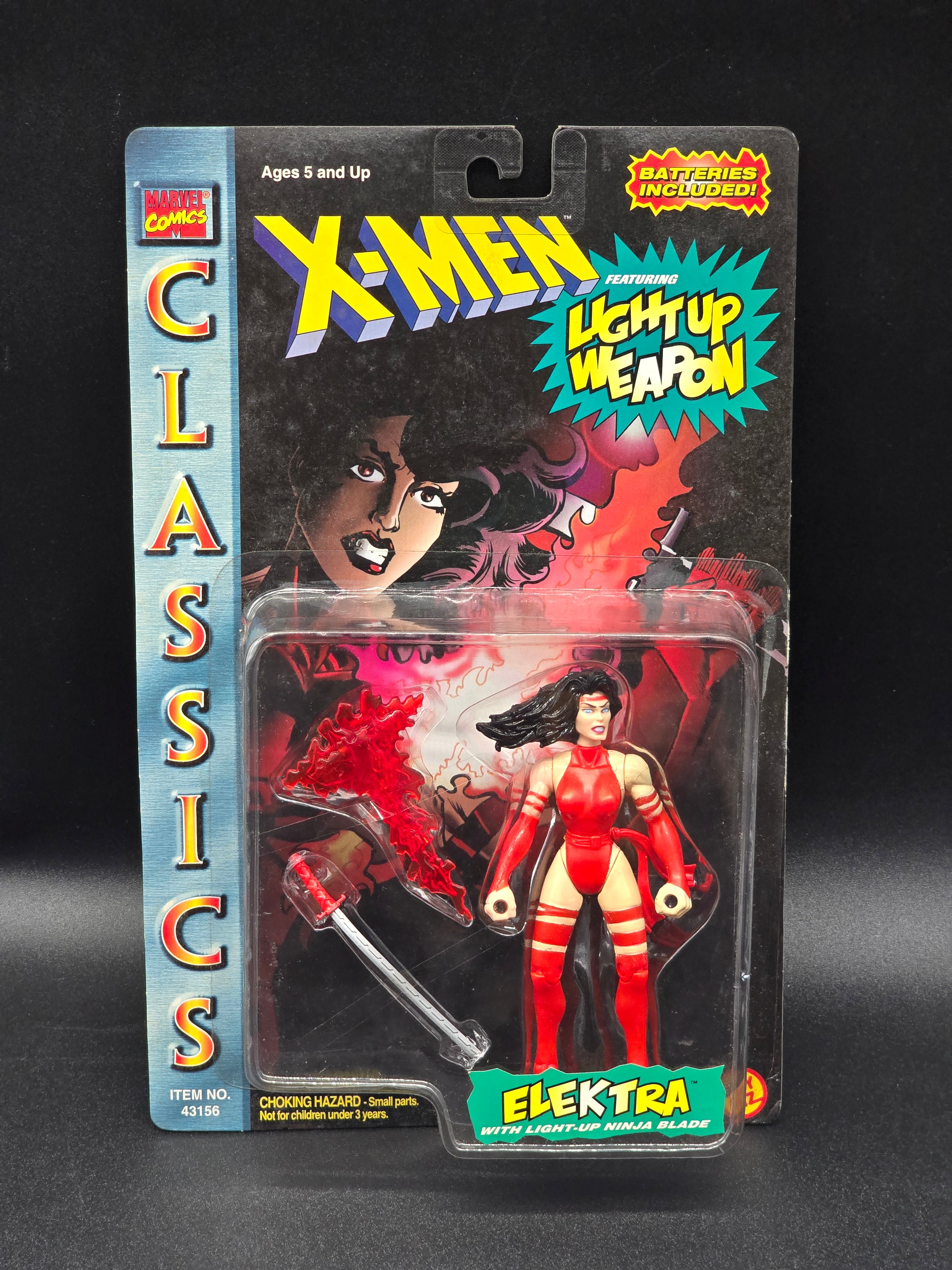 Elektra X-Men Classics Light Up Weapon Series Action Figure Toybiz 1996