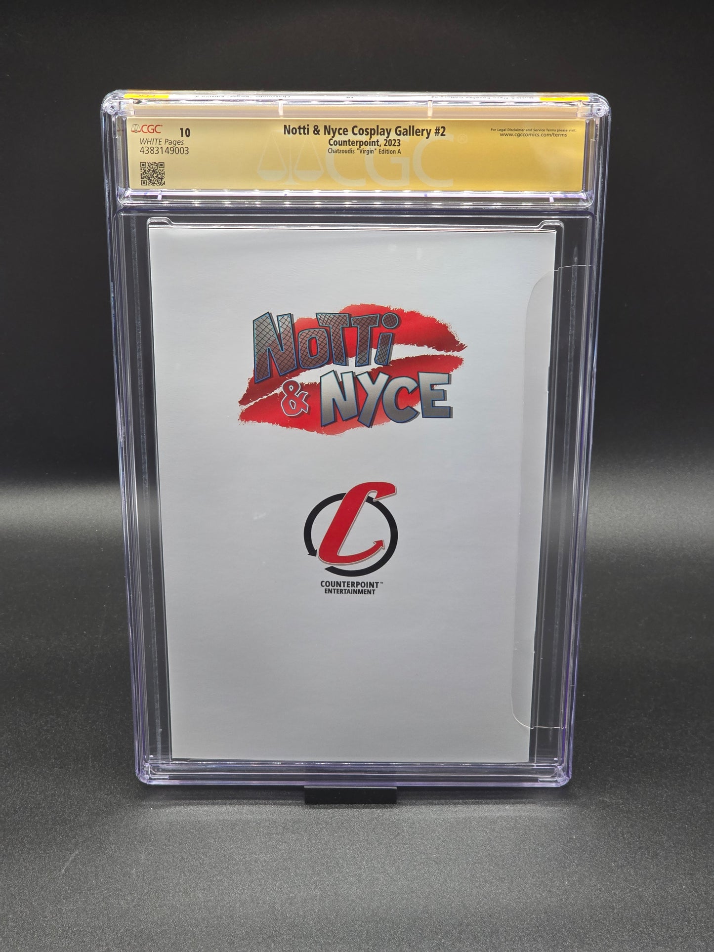 Notti & Nyce Cosplay Gallery #2 2023 CGC SS 10 (Chatzoudis Ed A) signed Mike DeBalfo, Marat Mychaels and Elias Chatzoudis