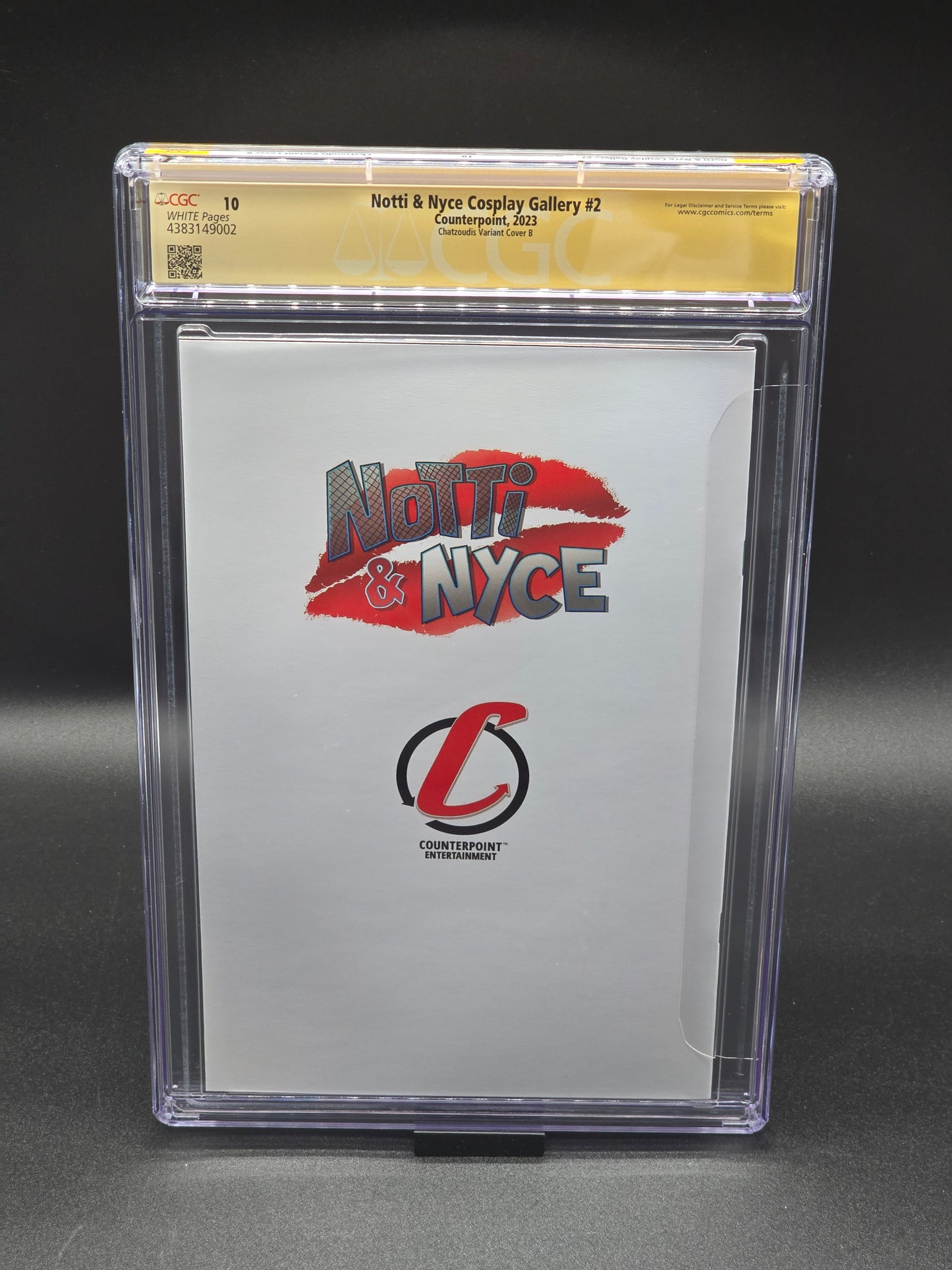 Notti & Nyce Cosplay Gallery #2 2023 CGC SS 10 (Chatzoudis Ed B) signed Mike DeBalfo, Marat Mychaels and Elias Chatzoudis